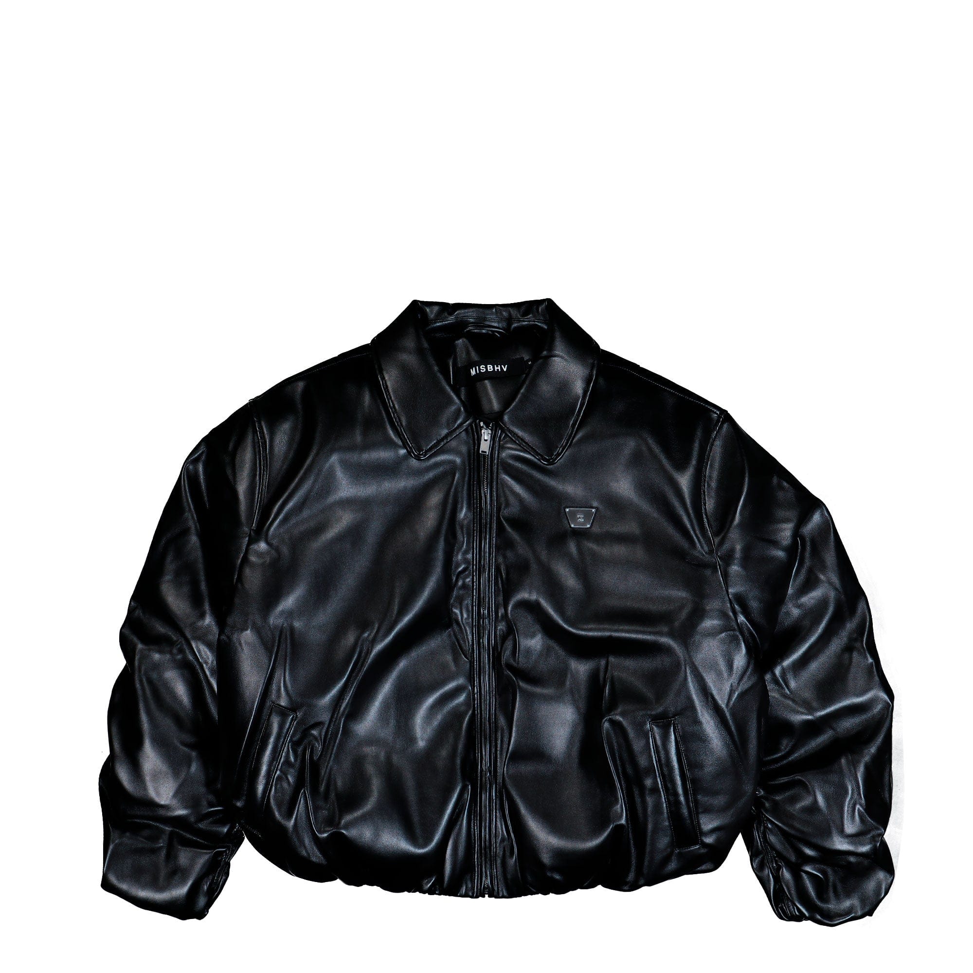 Misbhv Faux Leather Puffer Bomber Jacket