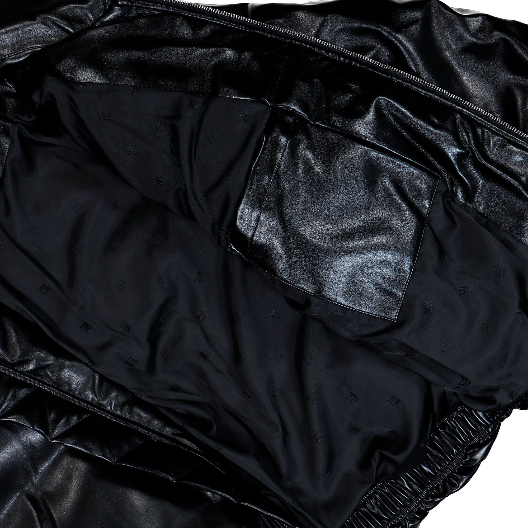 Misbhv Faux Leather Puffer Bomber Jacket