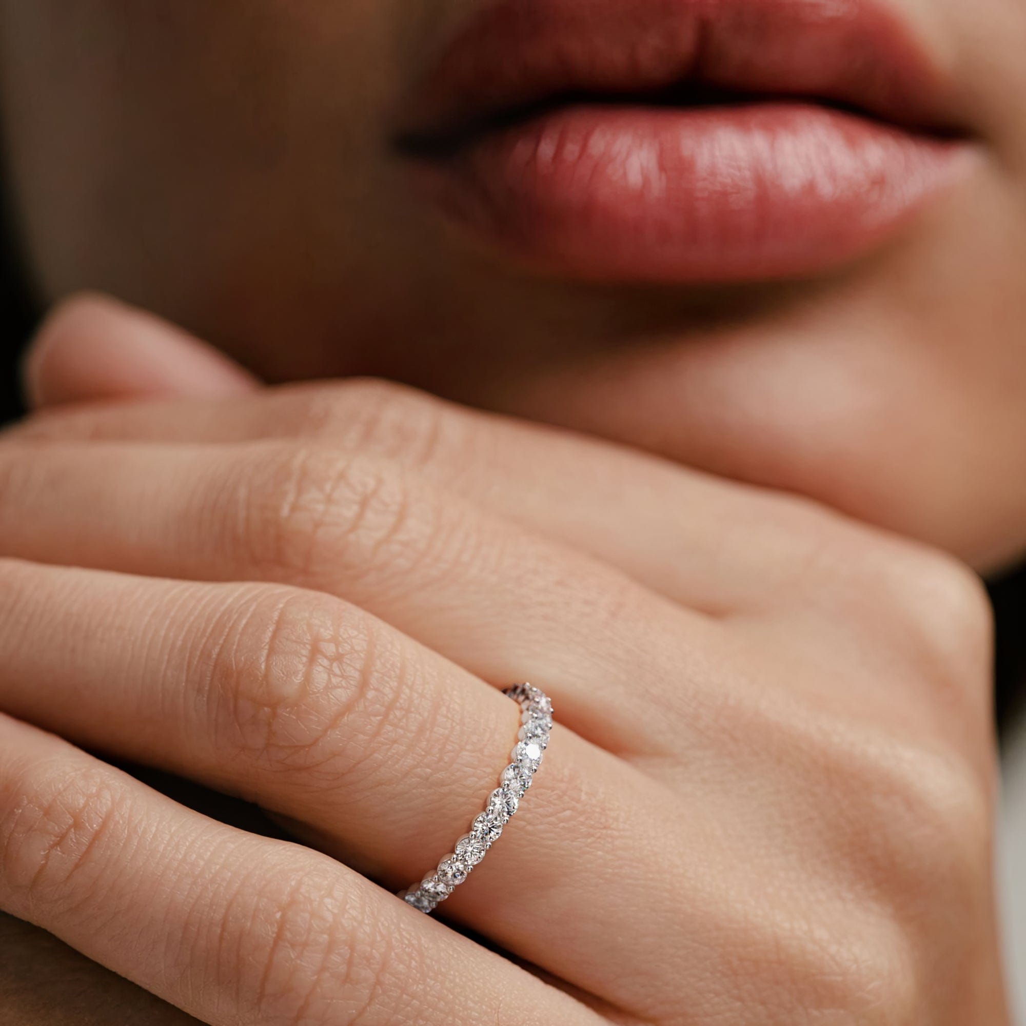 Chloe Lab Diamond 1.00ct Eternity Ring F/VS in 9K White Gold