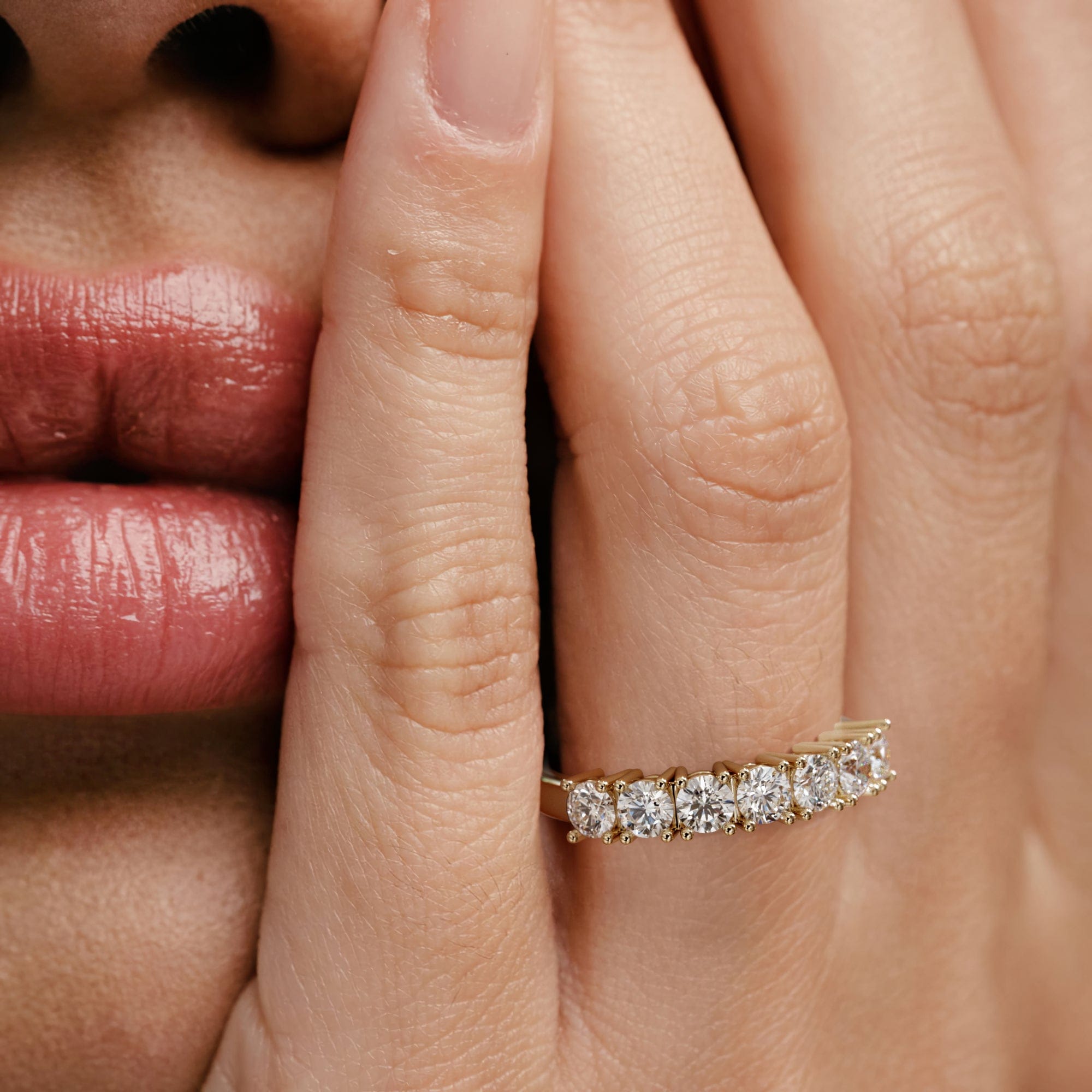 Chloe 7 Stone Lab Diamond Eternity Ring 1.00CT G/VS in 9K Gold