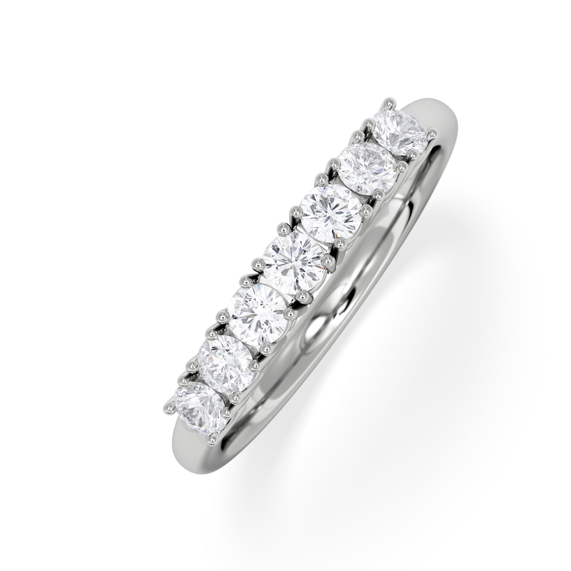 Chloe Platinum 7 Stone Diamond Eternity Ring 0.50CT H/SI