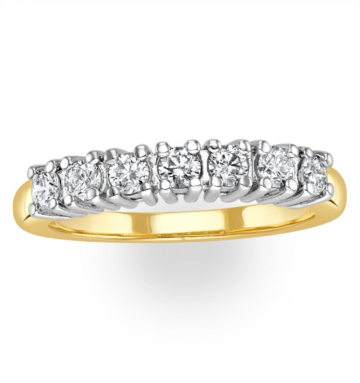 Chloe 18K Gold 7 Stone Diamond Eternity Ring 0.30CT H/SI