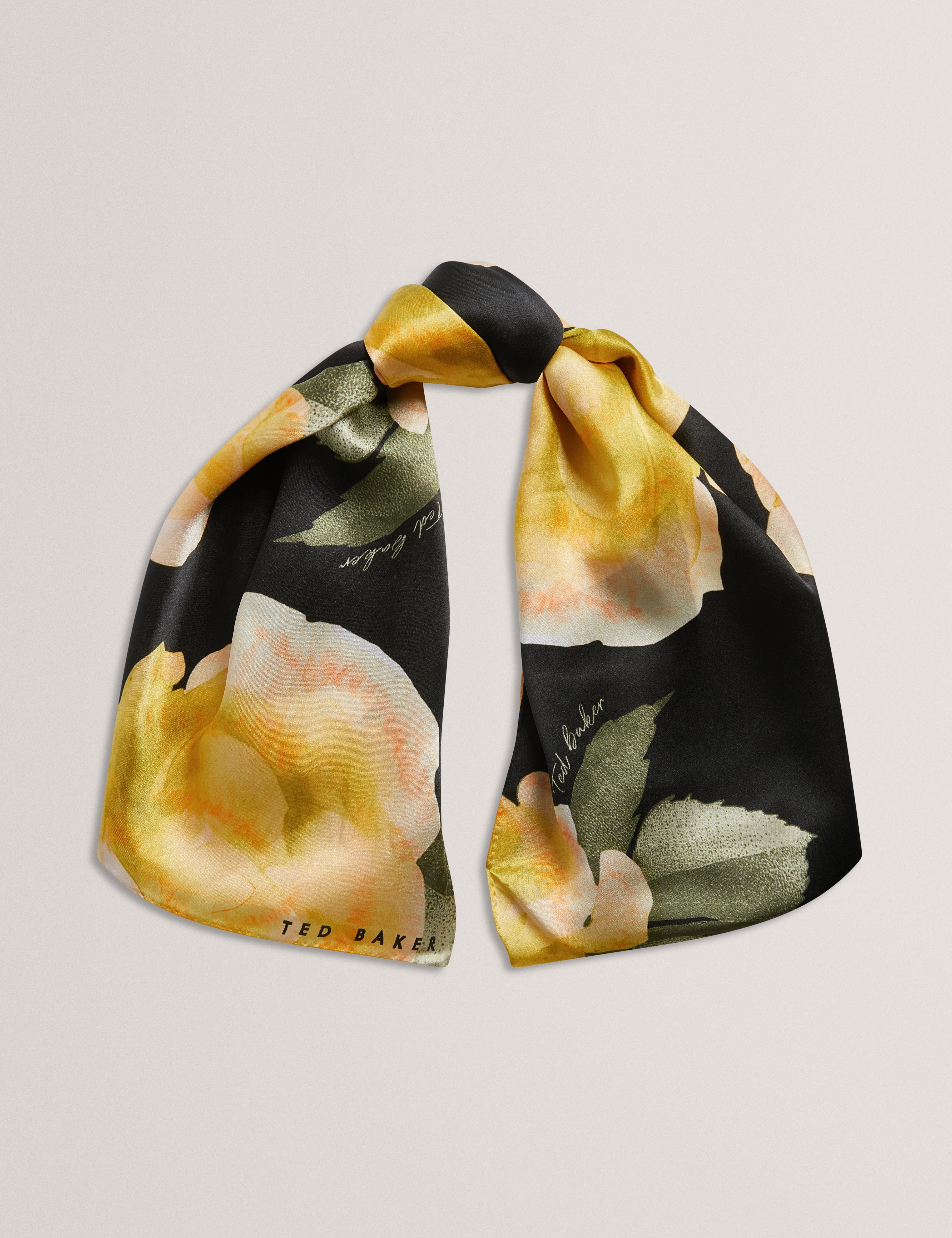 Ted Baker Paulay Printed Wide Scarf Black