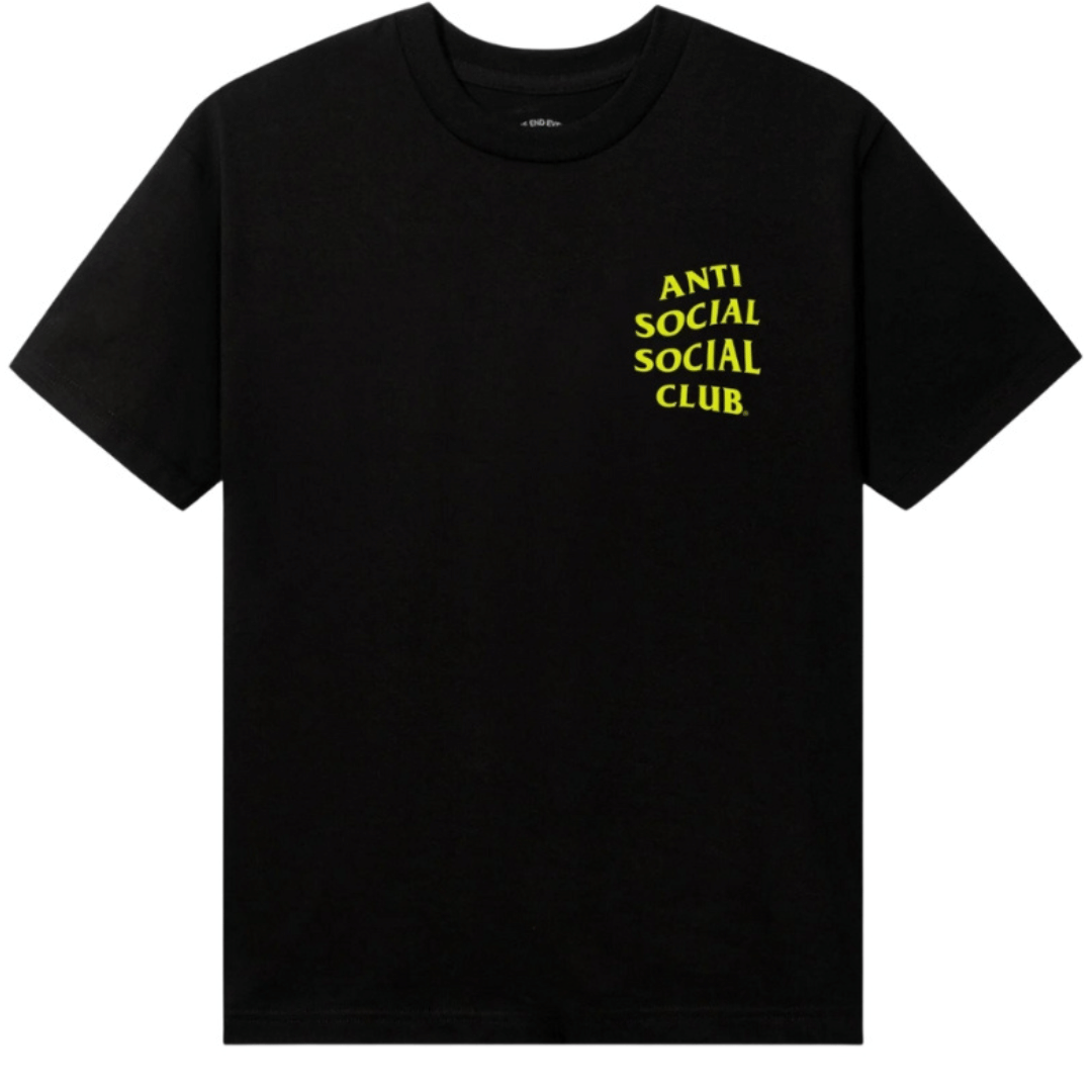ASSC Anti Social Social Club Yellow Banded T-Shirt Black