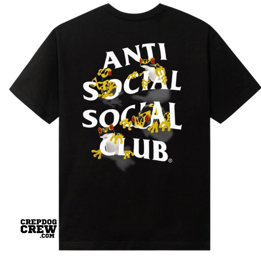 ASSC Anti Social Social Club Yellow Banded T-Shirt Black
