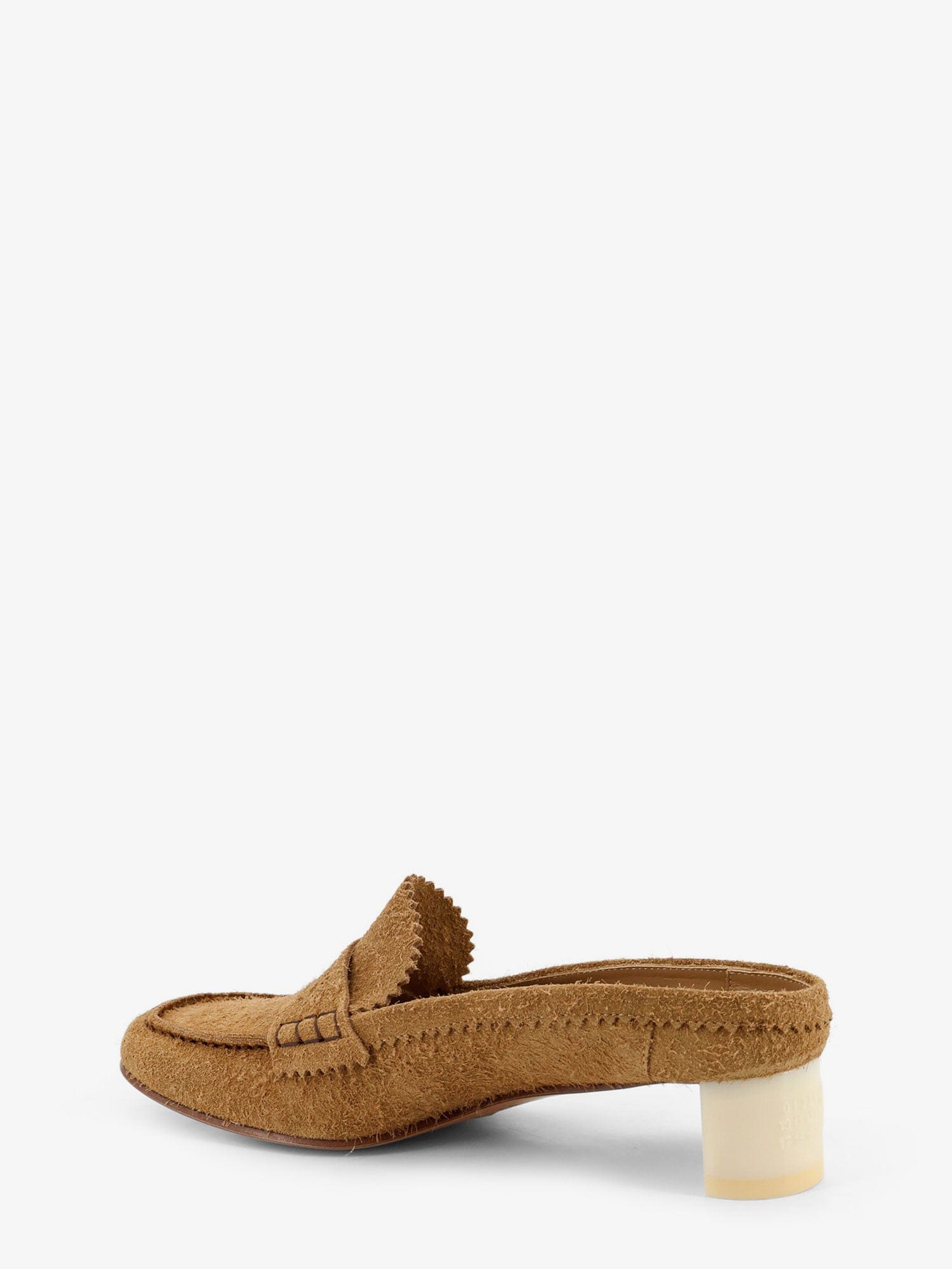 MM6 Maison Margiela Suede sandals with iconic engraved logo