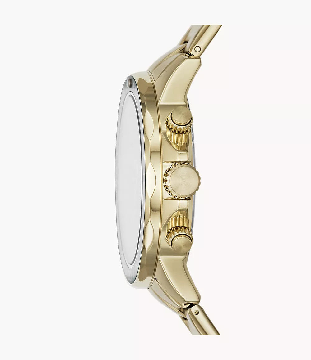 Fossil Analog Men's Watch Gold Plated Metal Bracelet