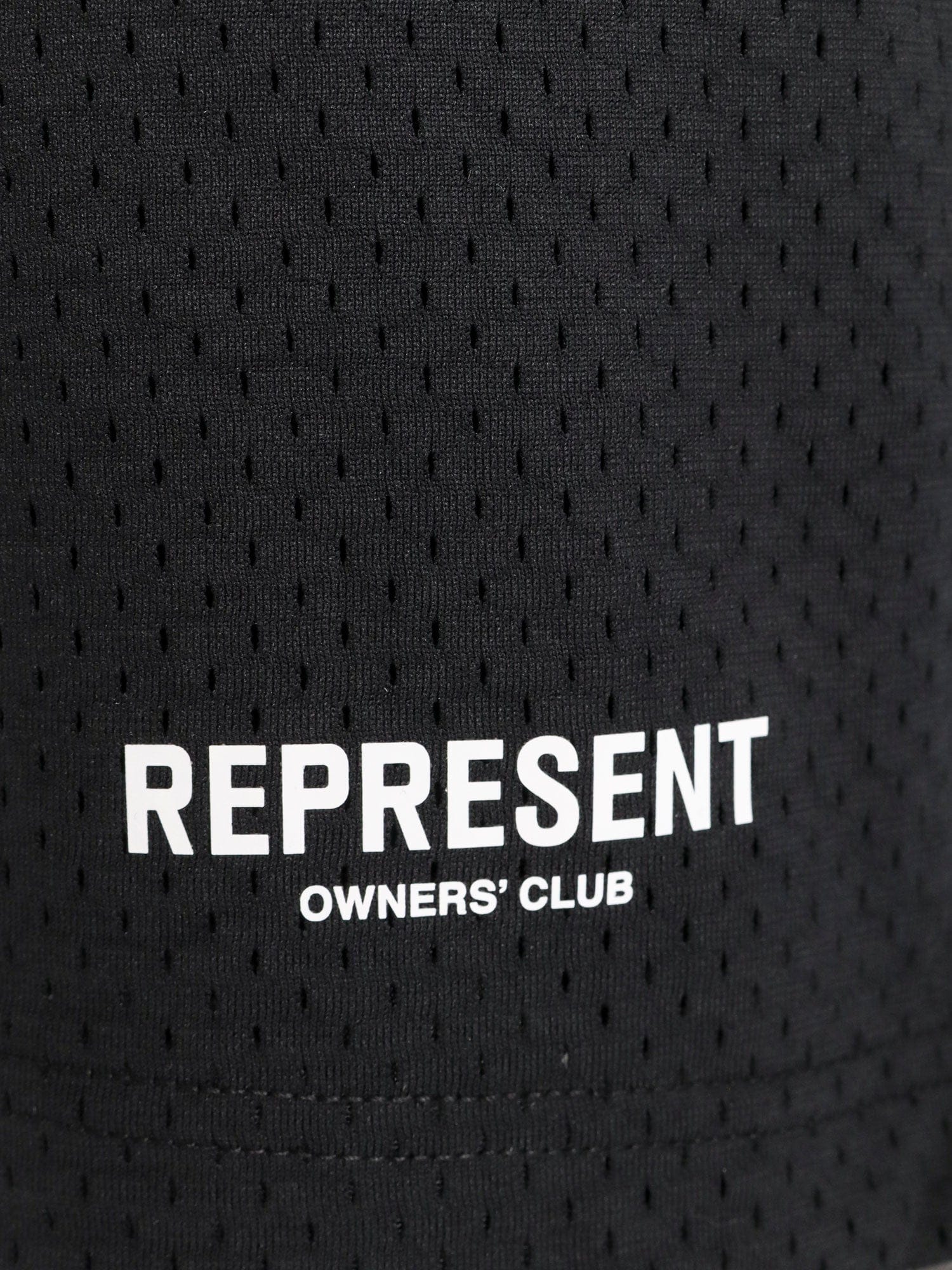 Represent Nylon bermuda shorts with frontal logo print