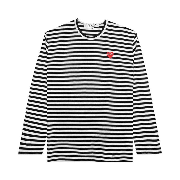 Comme des Garçons PLAY Striped Long-Sleeve T-Shirt White