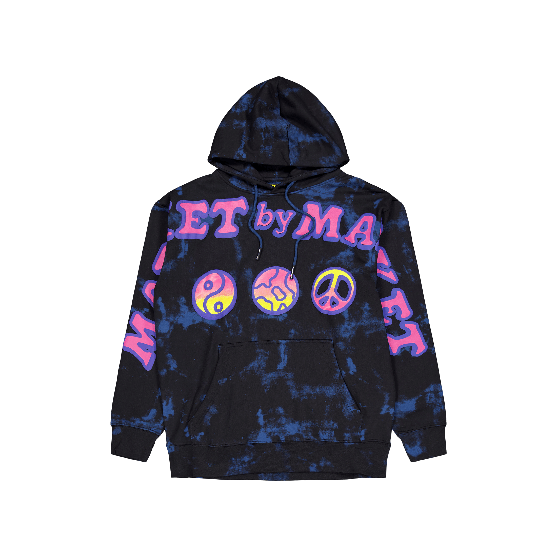 Market Cali Peace Tie - dye Hoodie Navy Smoke Tie - dye