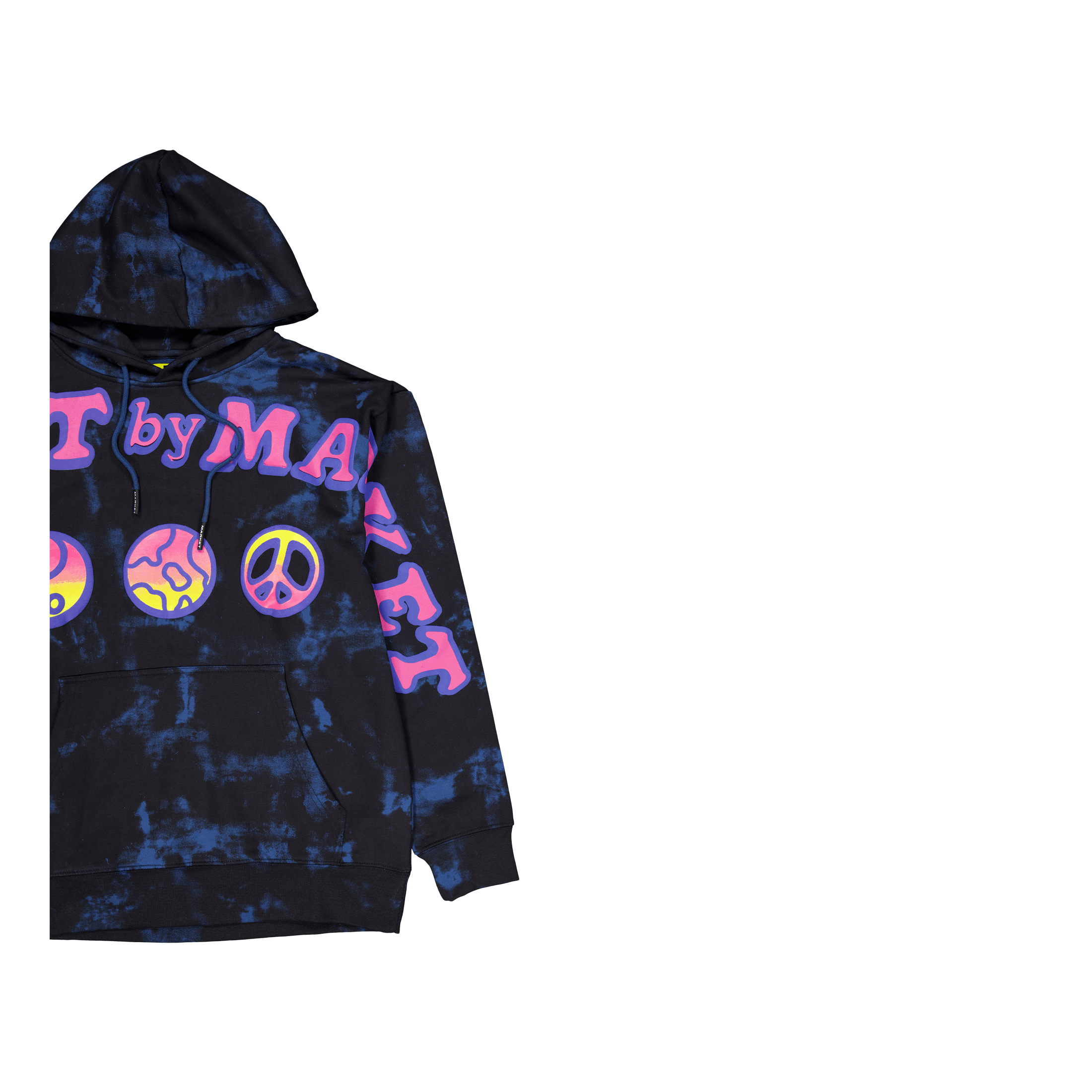 Market Cali Peace Tie - dye Hoodie Navy Smoke Tie - dye