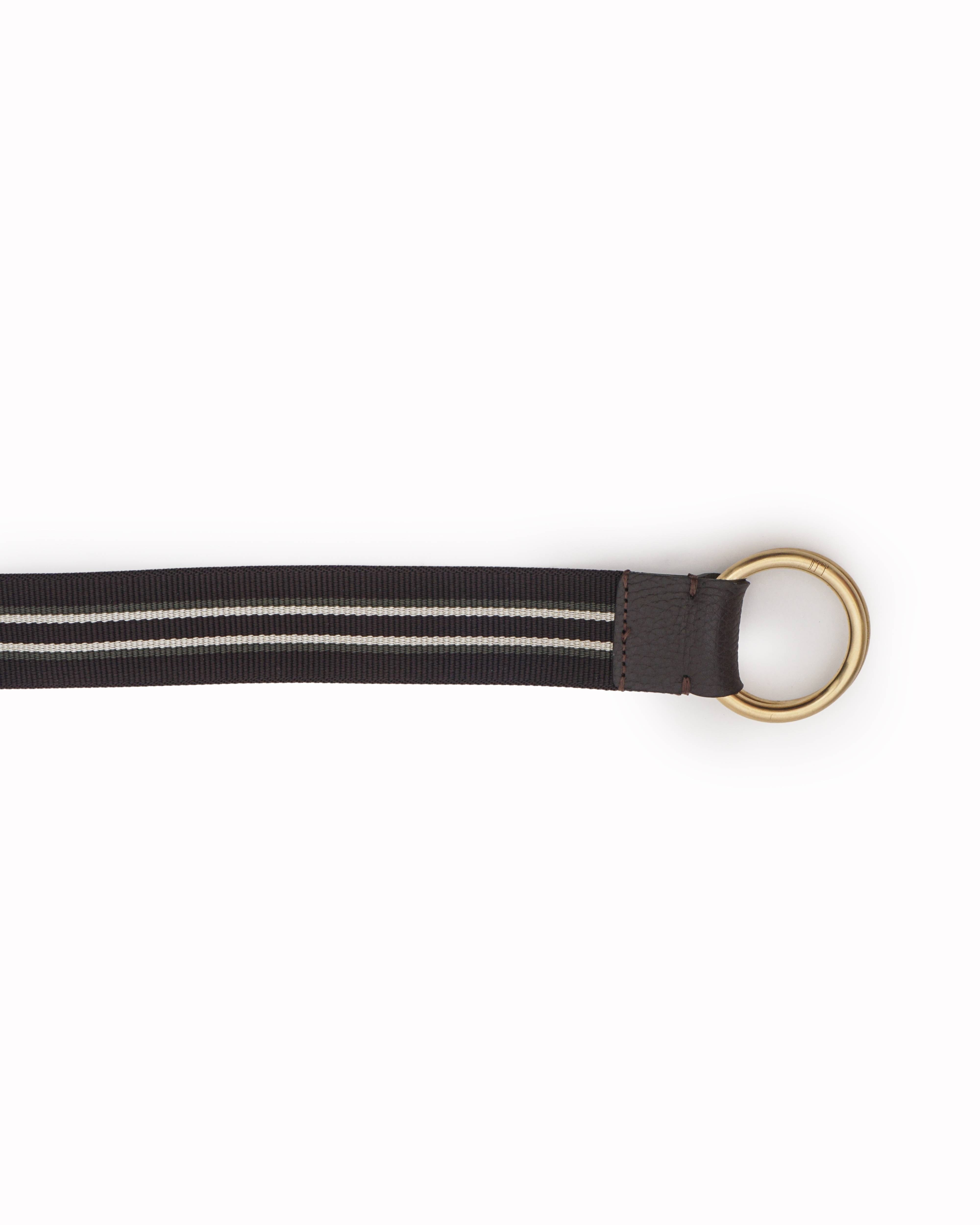 Dunhill Striped Men's D - Ring Belt