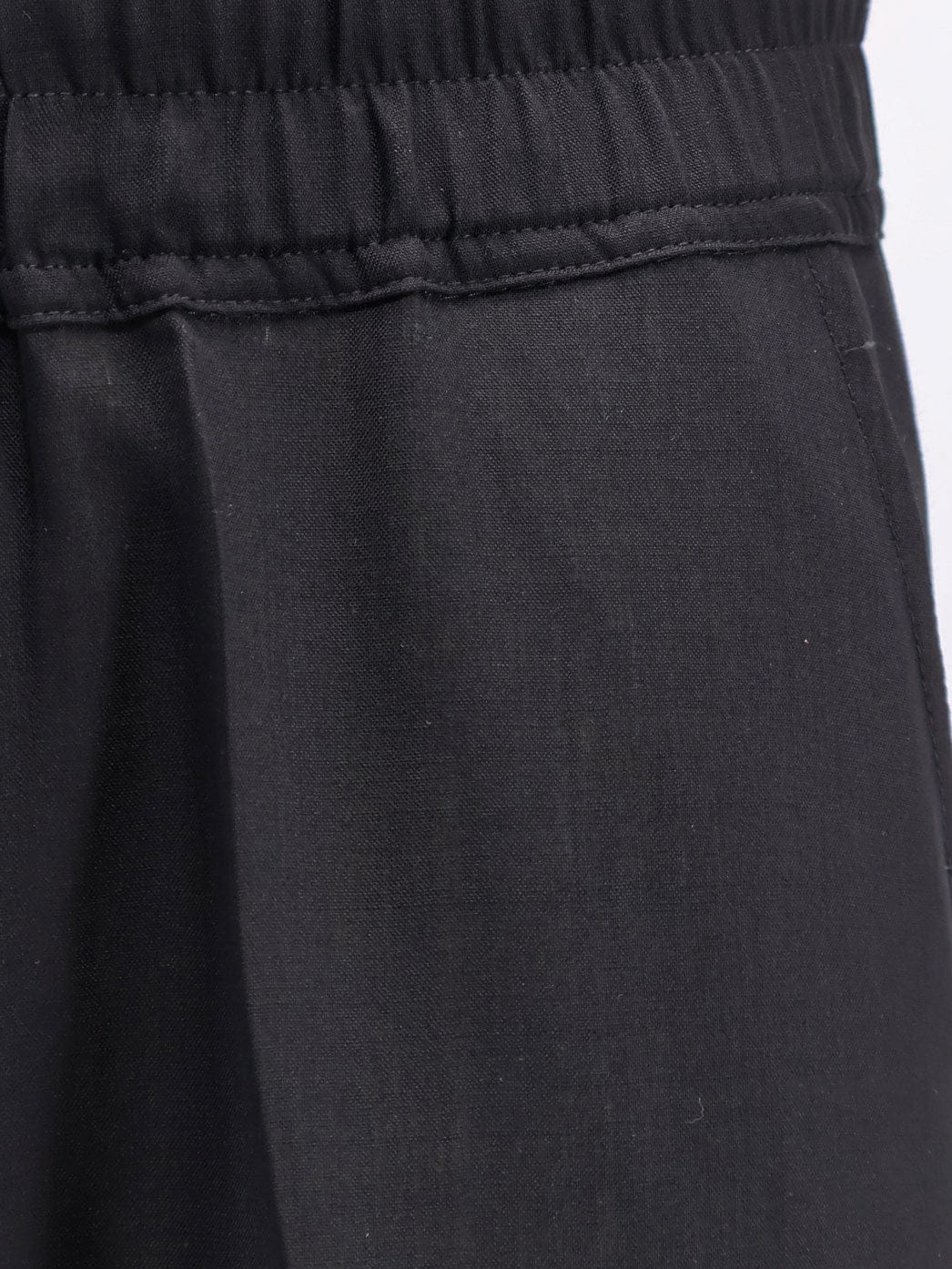 RICK OWENS Drawstring Long certified virgin wool trousers