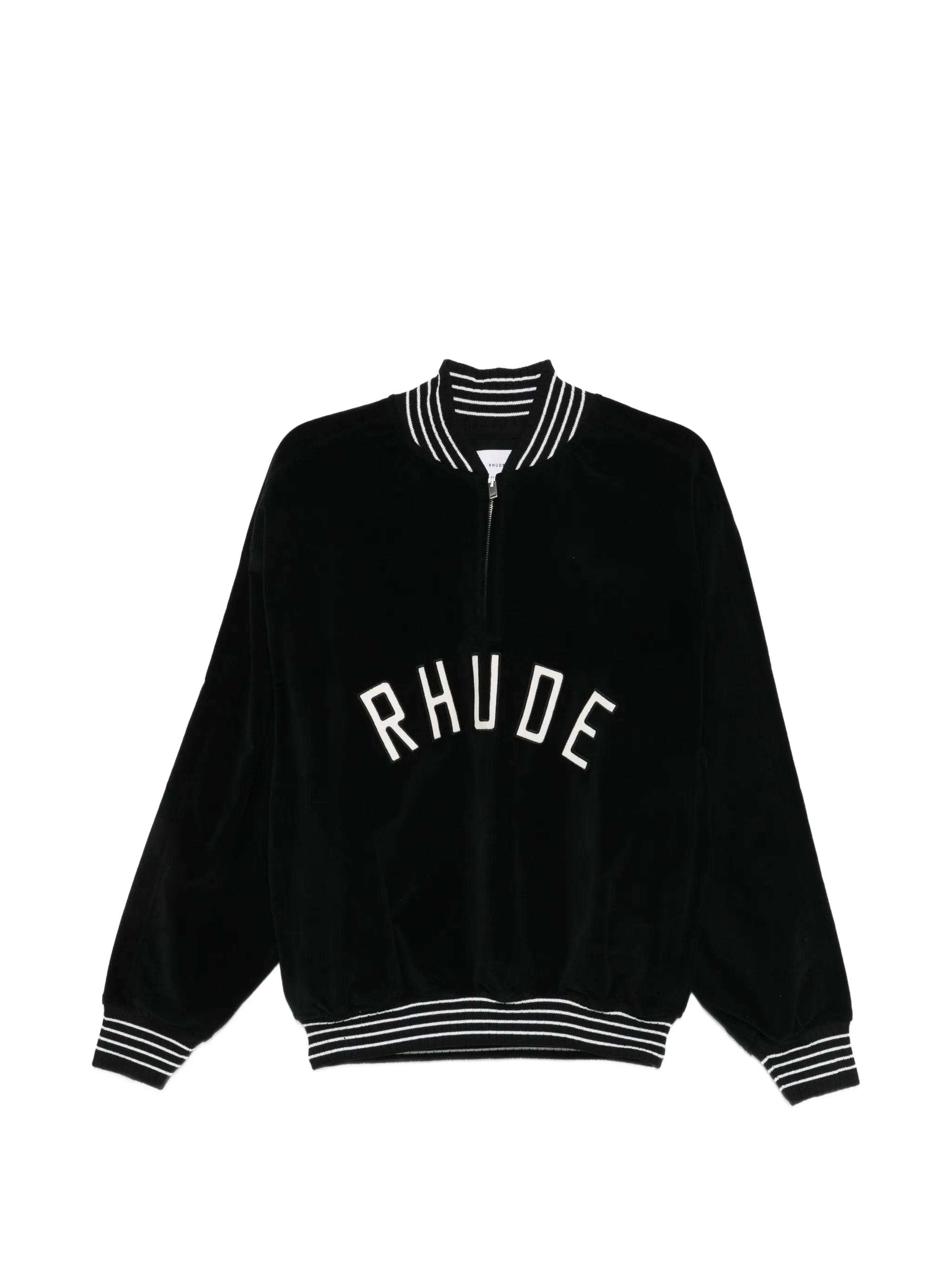 RHUDE velour quarter - zip sweatshirt