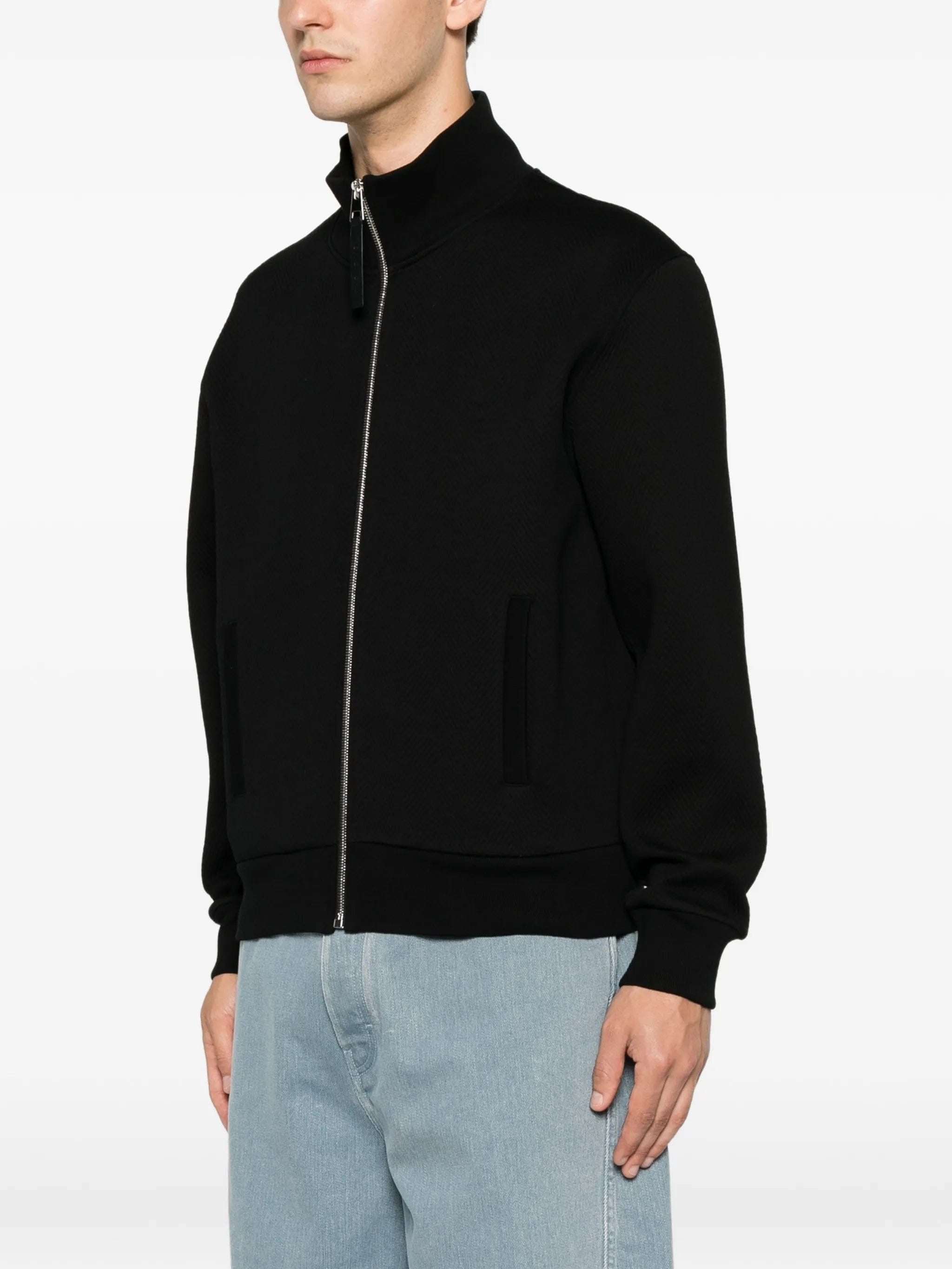 Givenchy herringbone zip - up sweatshirt