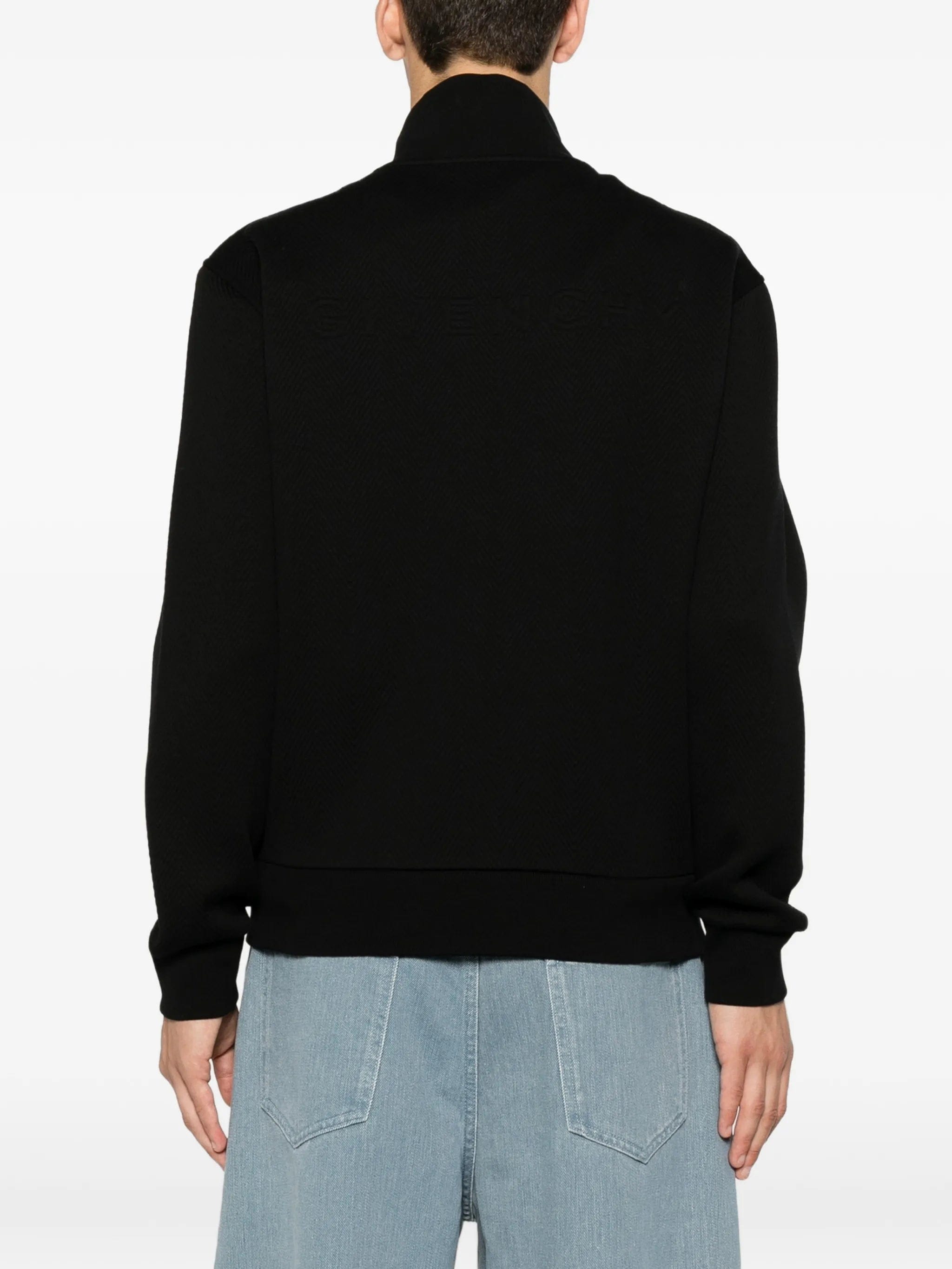 Givenchy herringbone zip - up sweatshirt