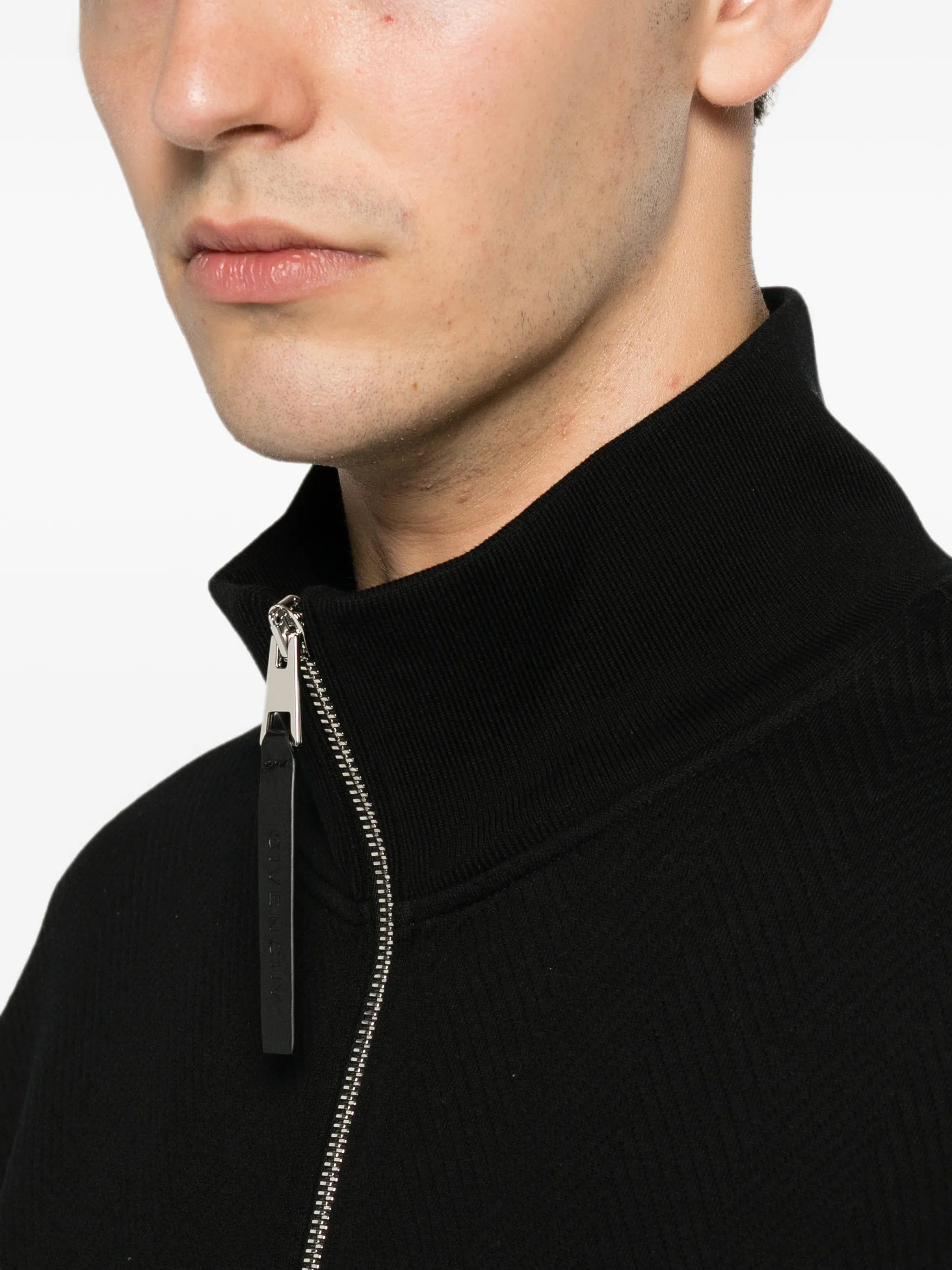 Givenchy herringbone zip - up sweatshirt
