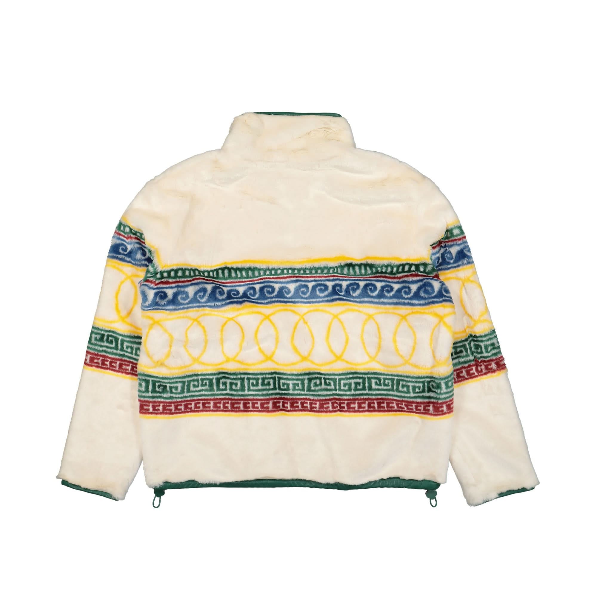 Casablanca Jacquard Faux Fur Pullover Jacket