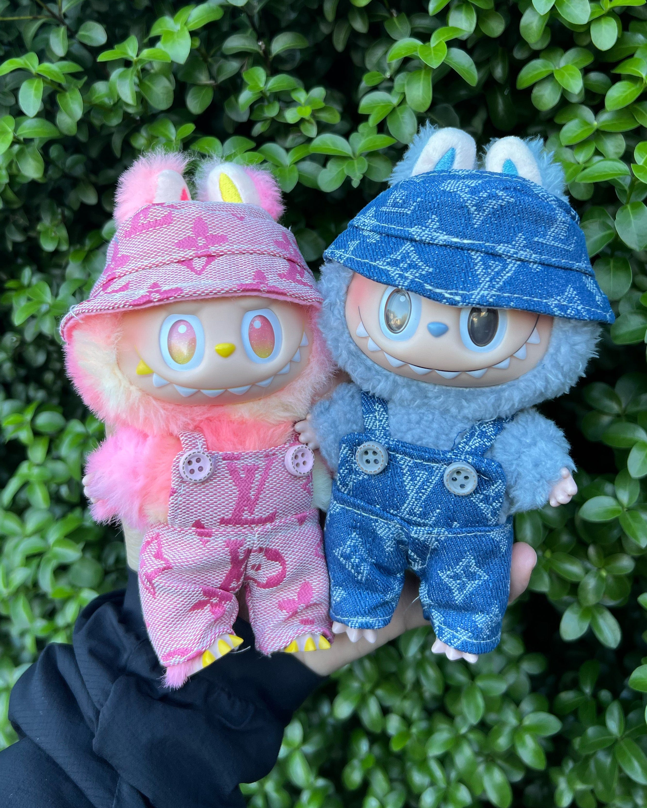 Labubu Outfits Labubu LV Inspired Denim Outfit Pink (Outfit Only)