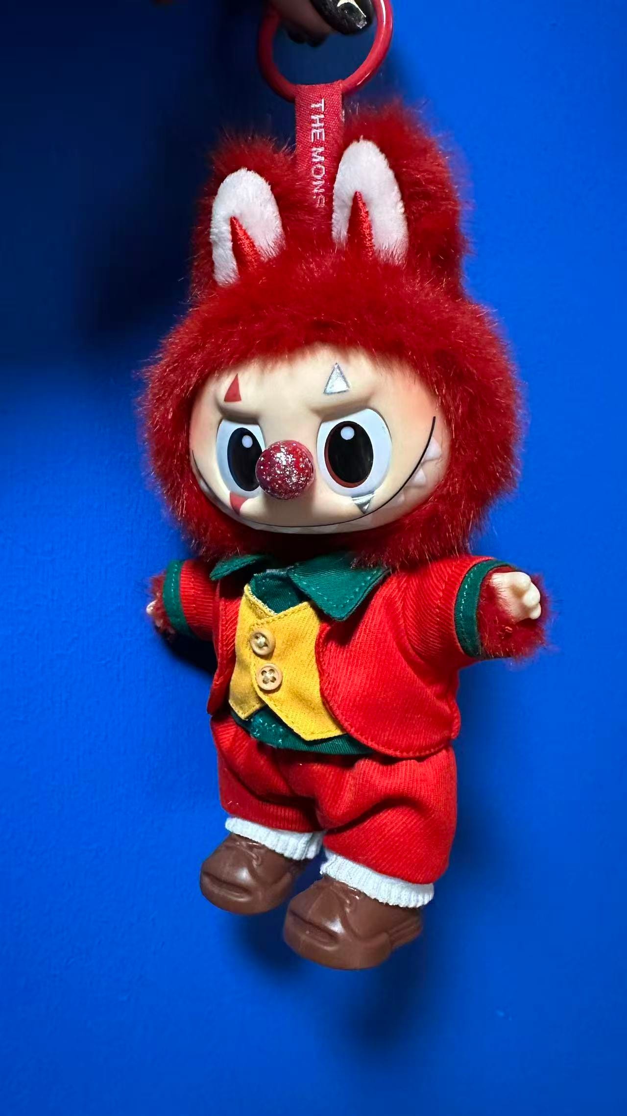 EDITION LABUBU Handcrafted Designer Edition | Red Bunny Clown Theme | Original Custom Modification