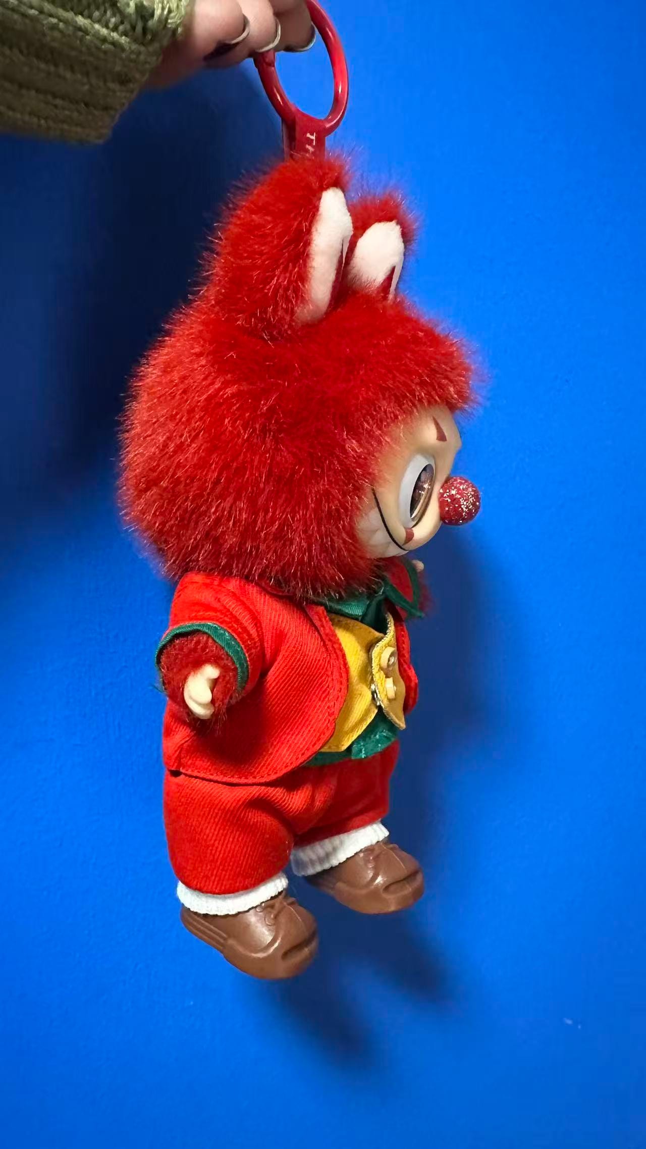 EDITION LABUBU Handcrafted Designer Edition | Red Bunny Clown Theme | Original Custom Modification