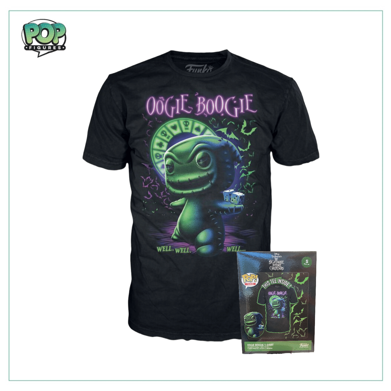 Pop Figures | Funko | Pop Funko | Funko Pop Oogie Boogie Pop Tees! The Nightmare Before Christmas