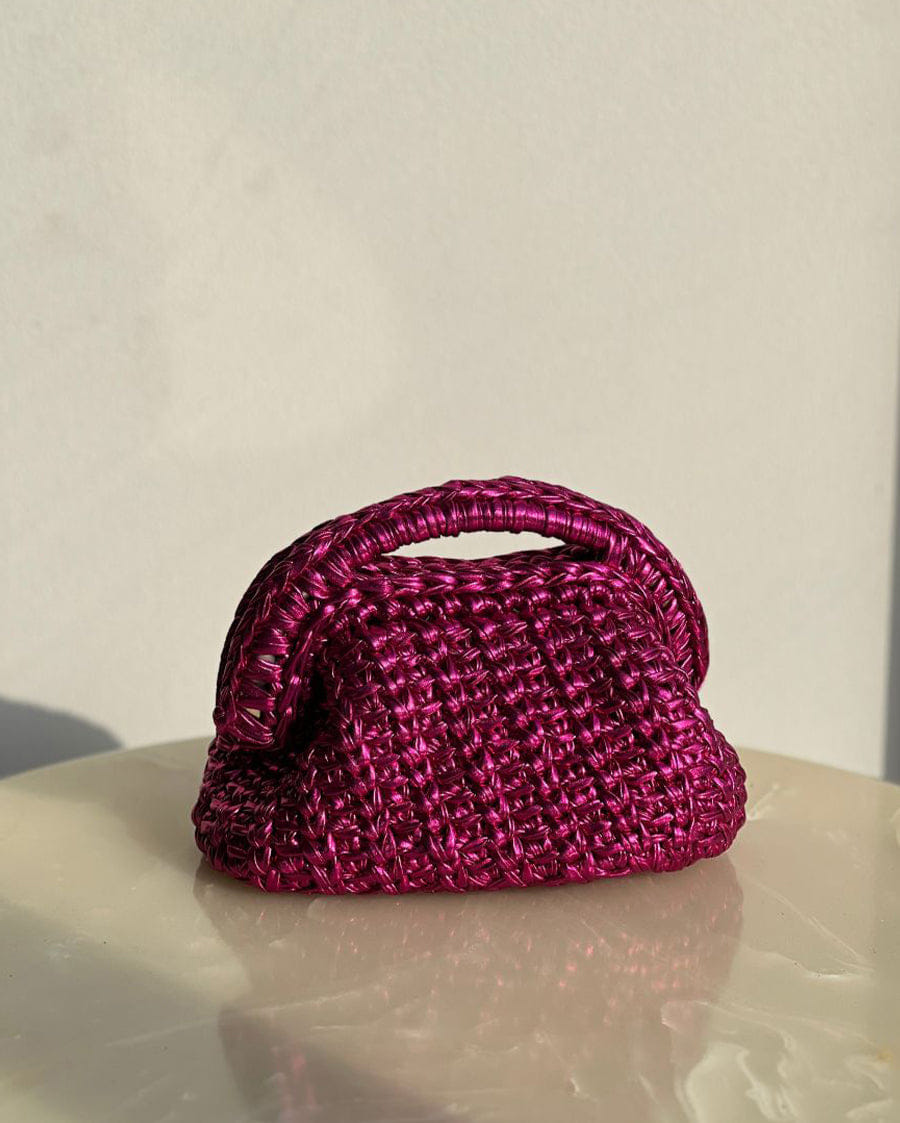 Getoverit Grand Galactica Metallic Rope Fuchsia Basket Bag