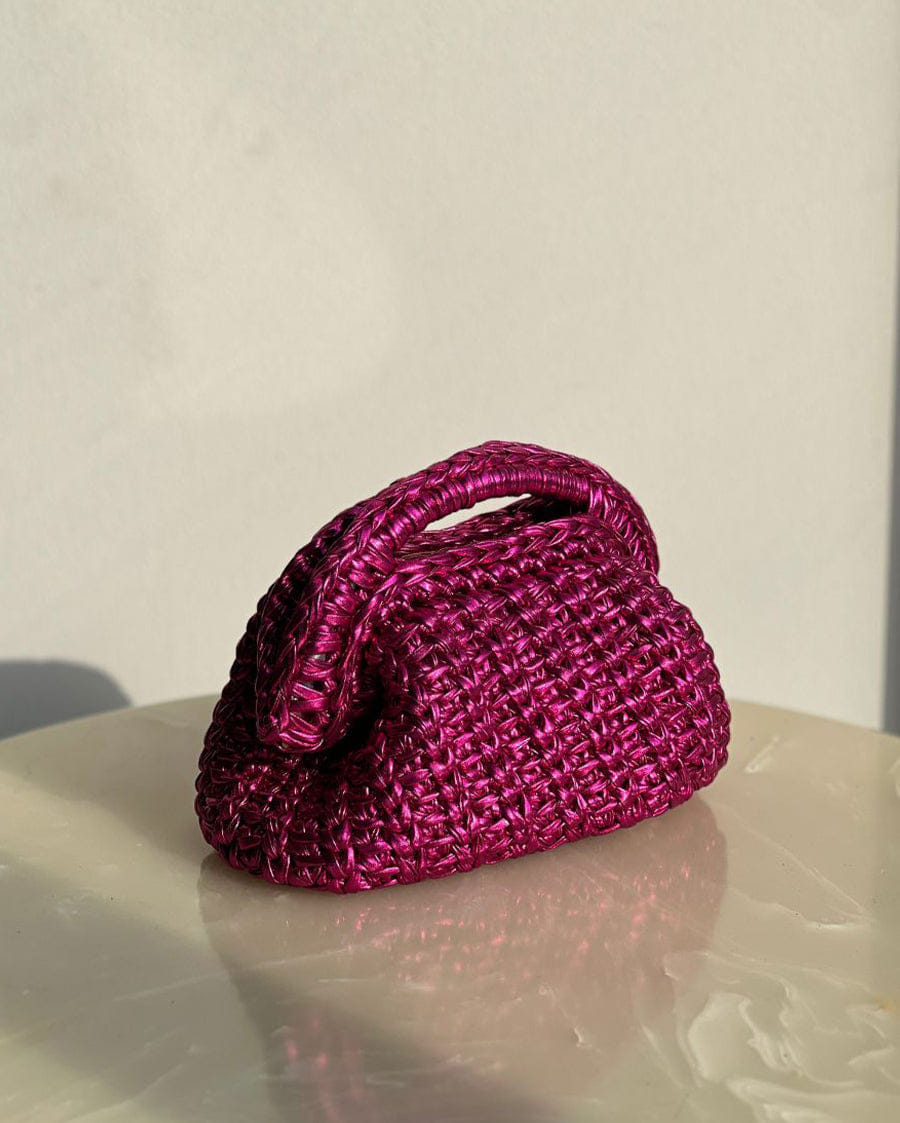 Getoverit Grand Galactica Metallic Rope Fuchsia Basket Bag