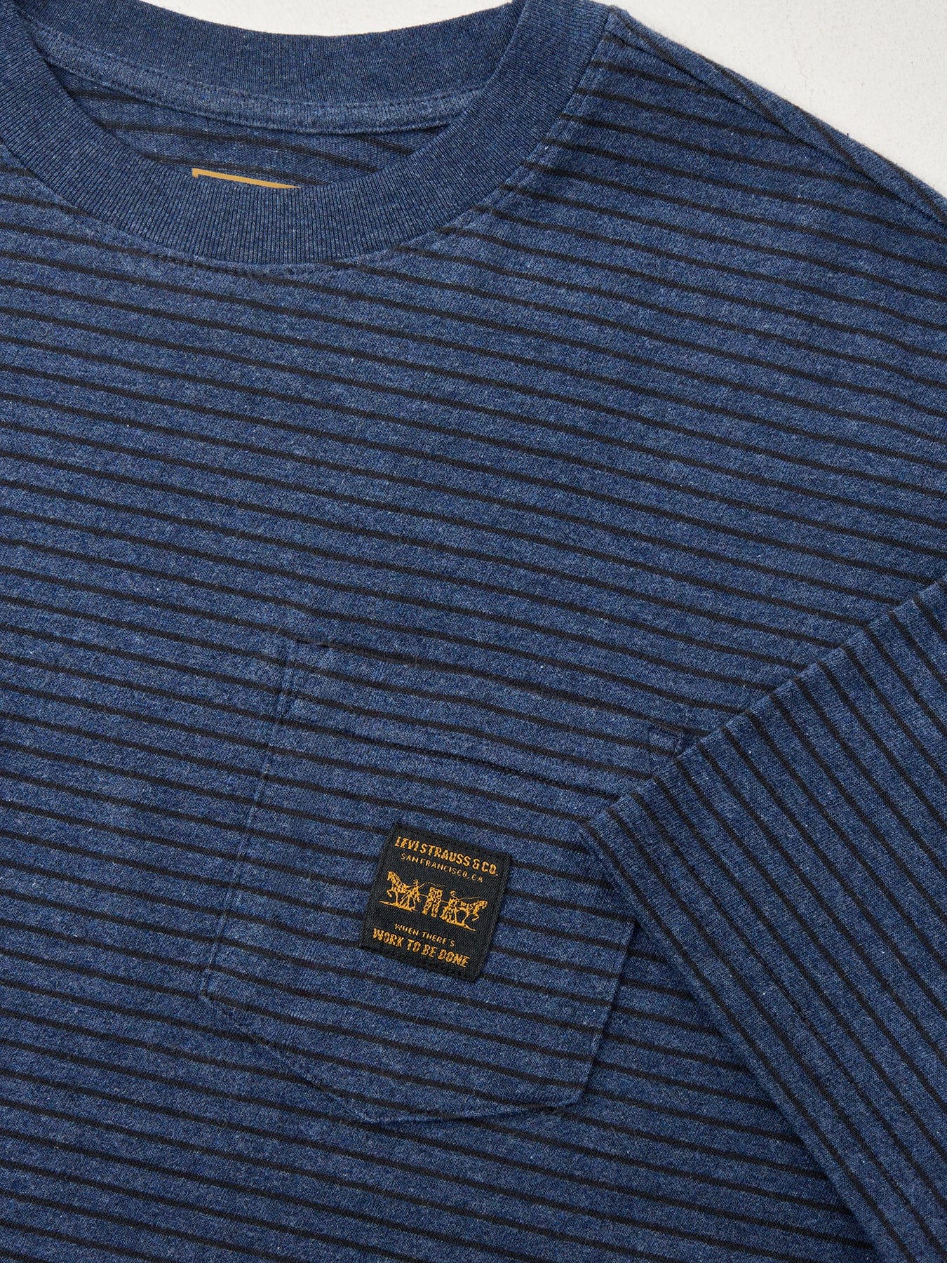 Levi's Pocket Stripe T - Shirt Blue