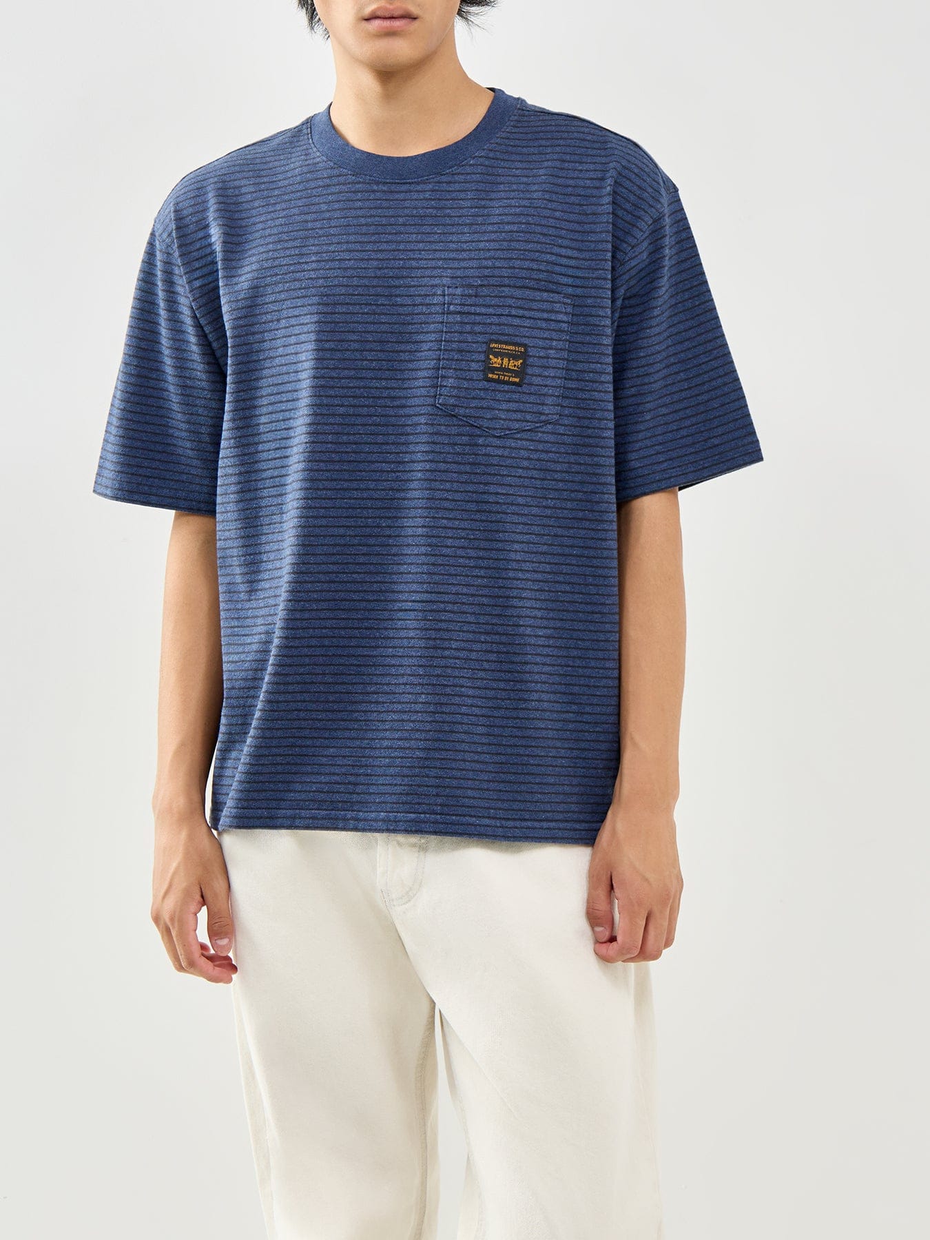 Levi's Pocket Stripe T - Shirt Blue