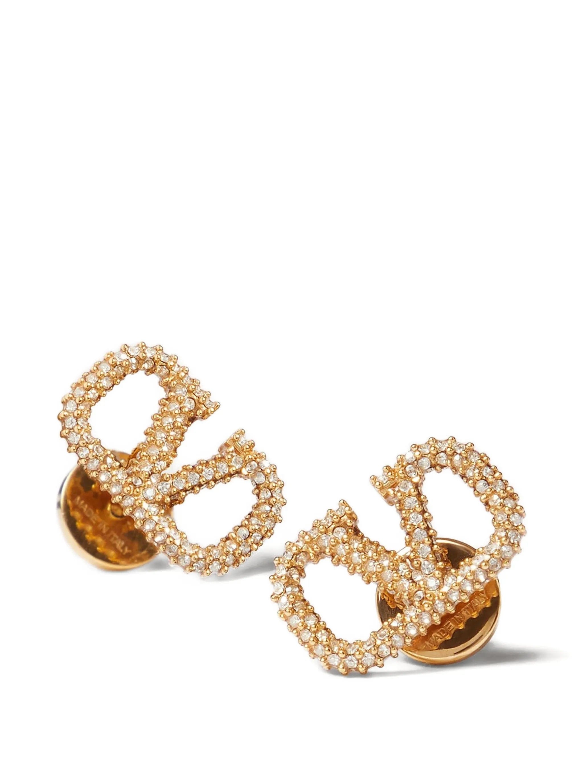 Valentino Garavani Vlogo Signature earrings in metal and Swarovski® crystals