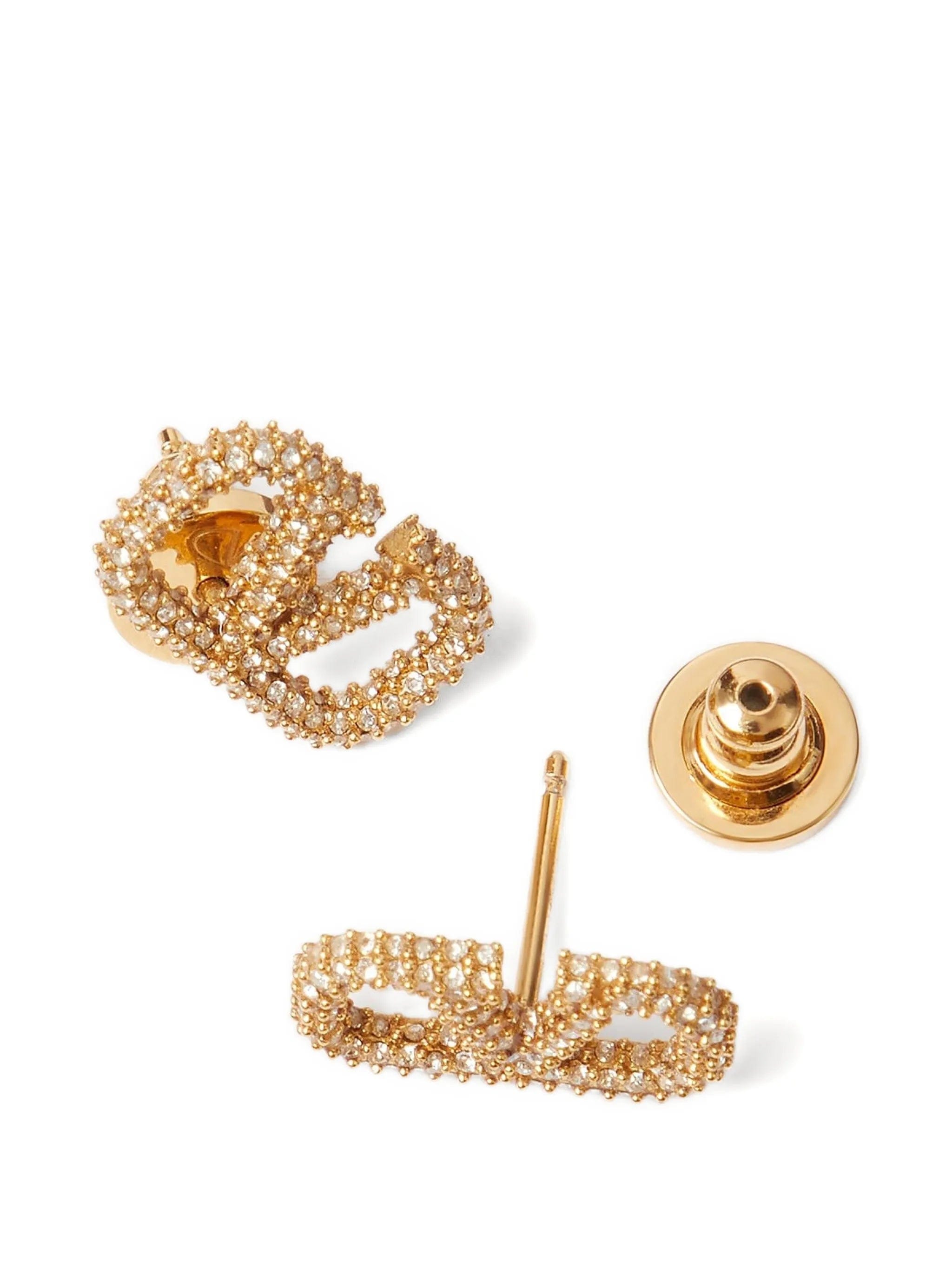 Valentino Garavani Vlogo Signature earrings in metal and Swarovski® crystals