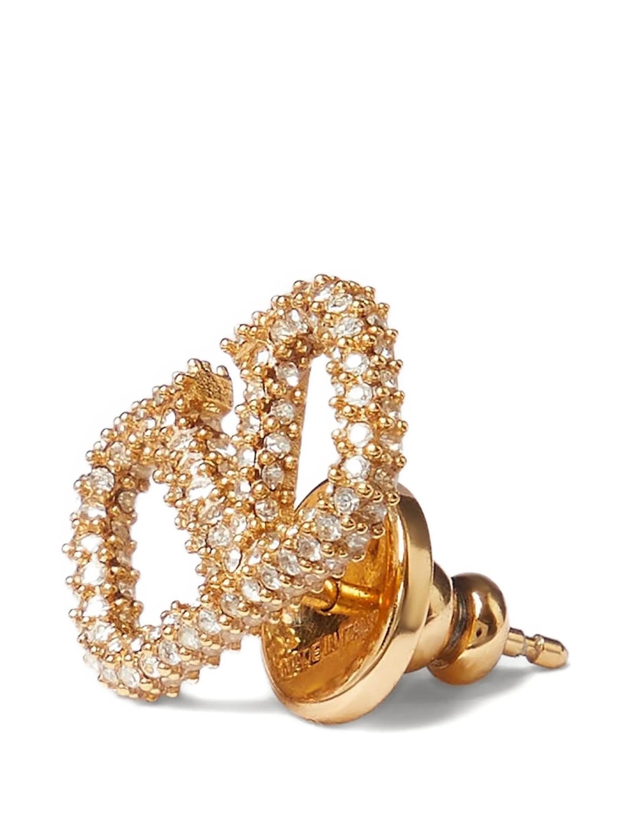 Valentino Garavani Vlogo Signature earrings in metal and Swarovski® crystals