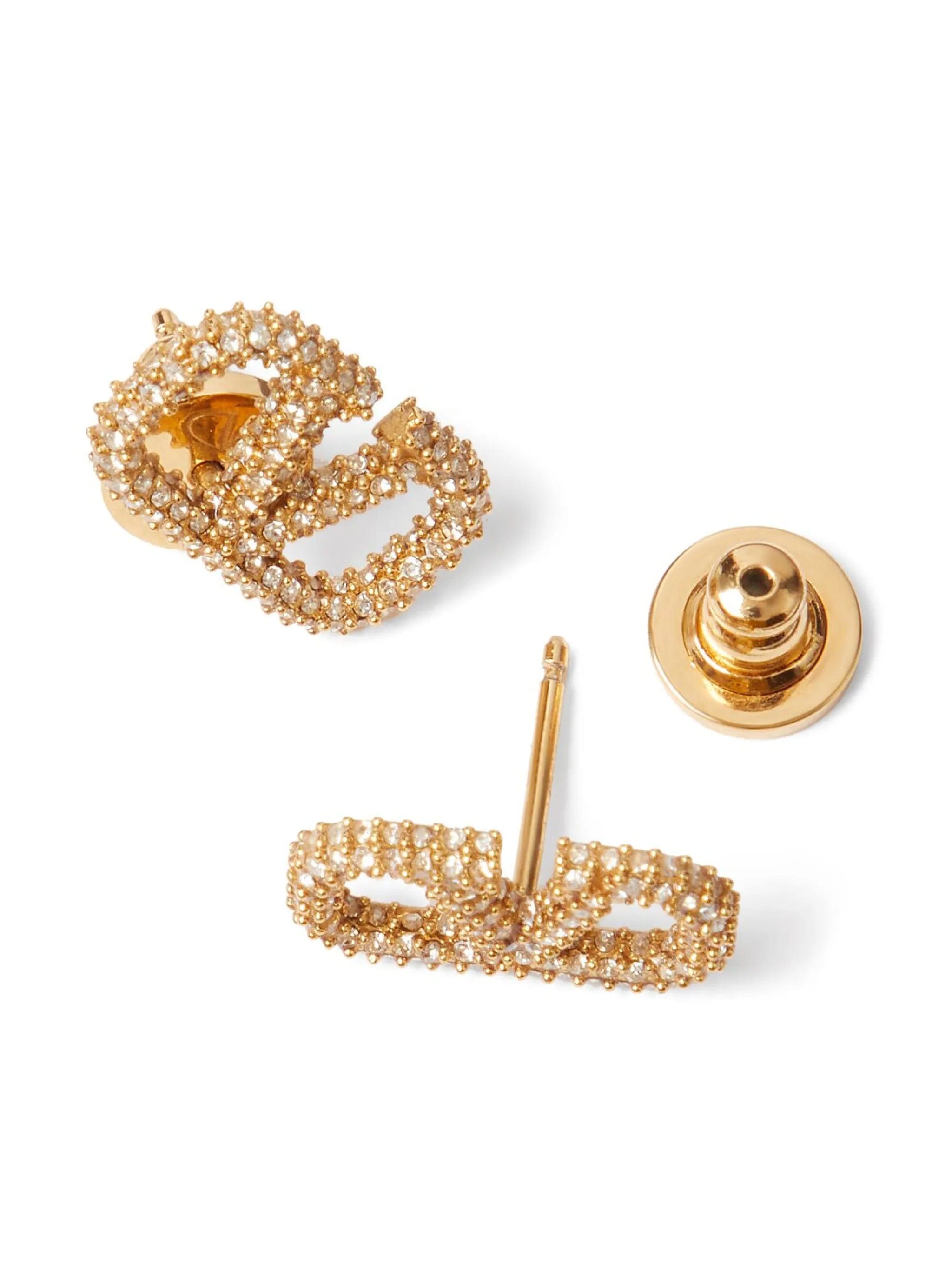 Valentino Garavani Vlogo Signature earrings in metal and Swarovski® crystals