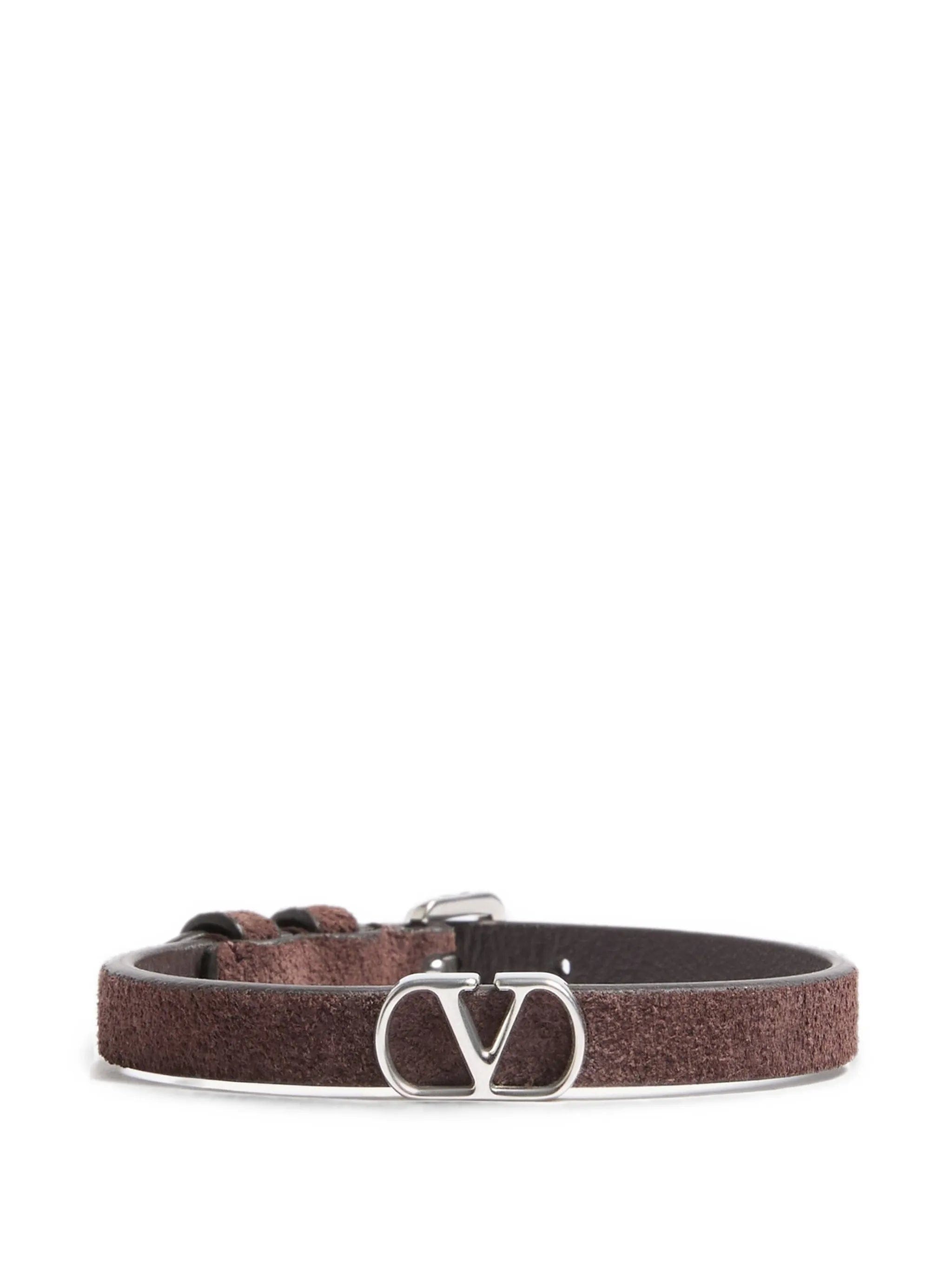 Valentino Garavani Vlogo Signature suede bracelet