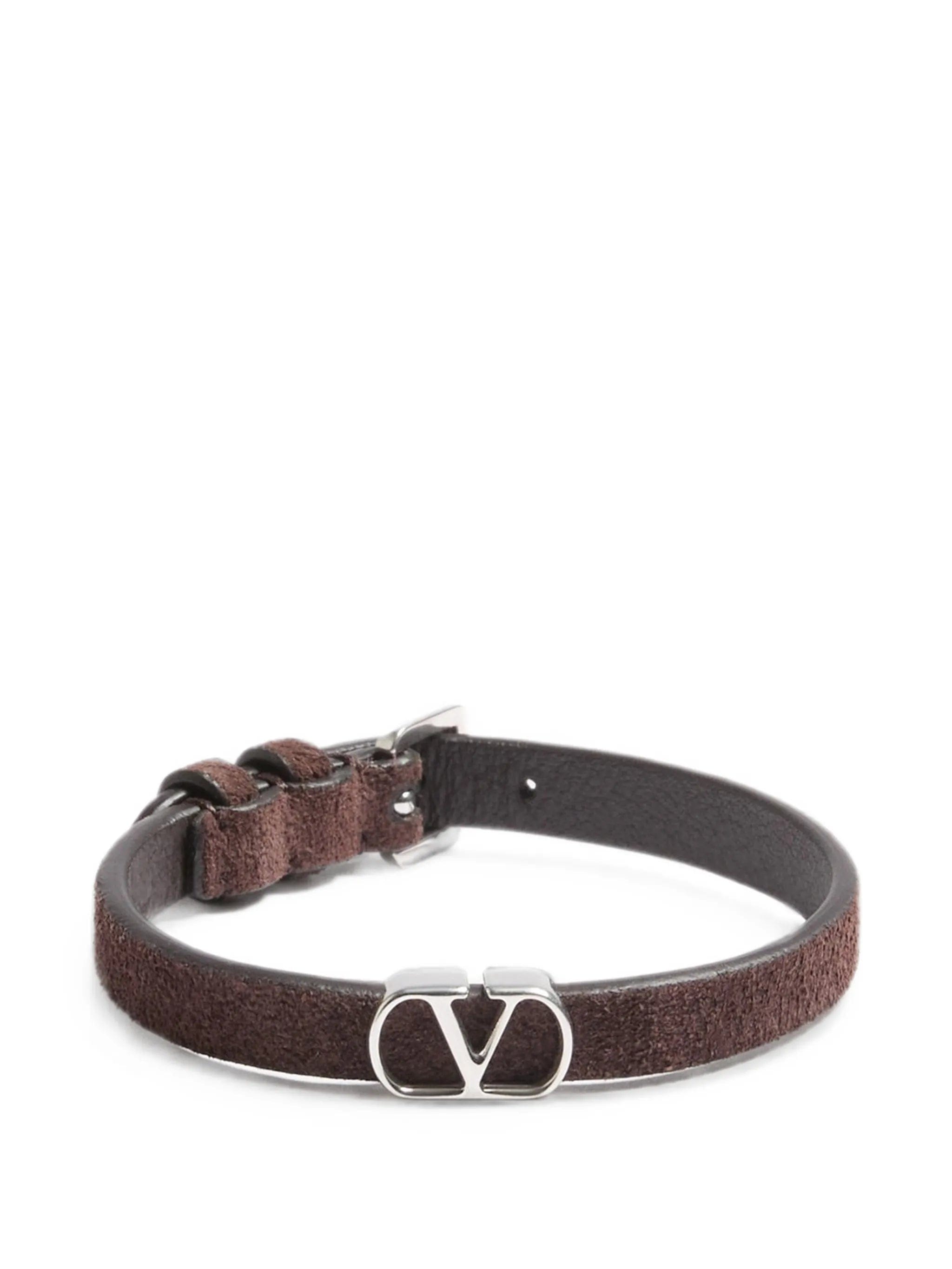Valentino Garavani Vlogo Signature suede bracelet