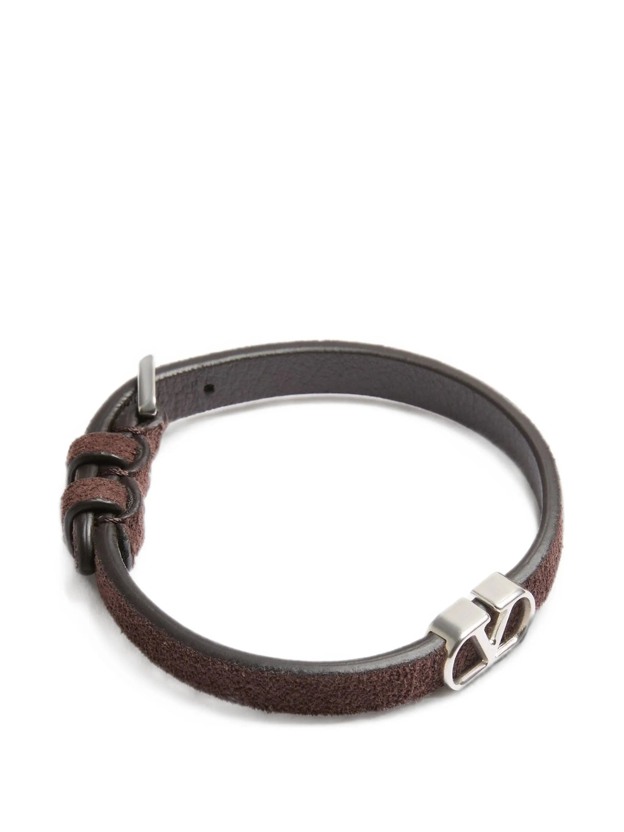 Valentino Garavani Vlogo Signature suede bracelet