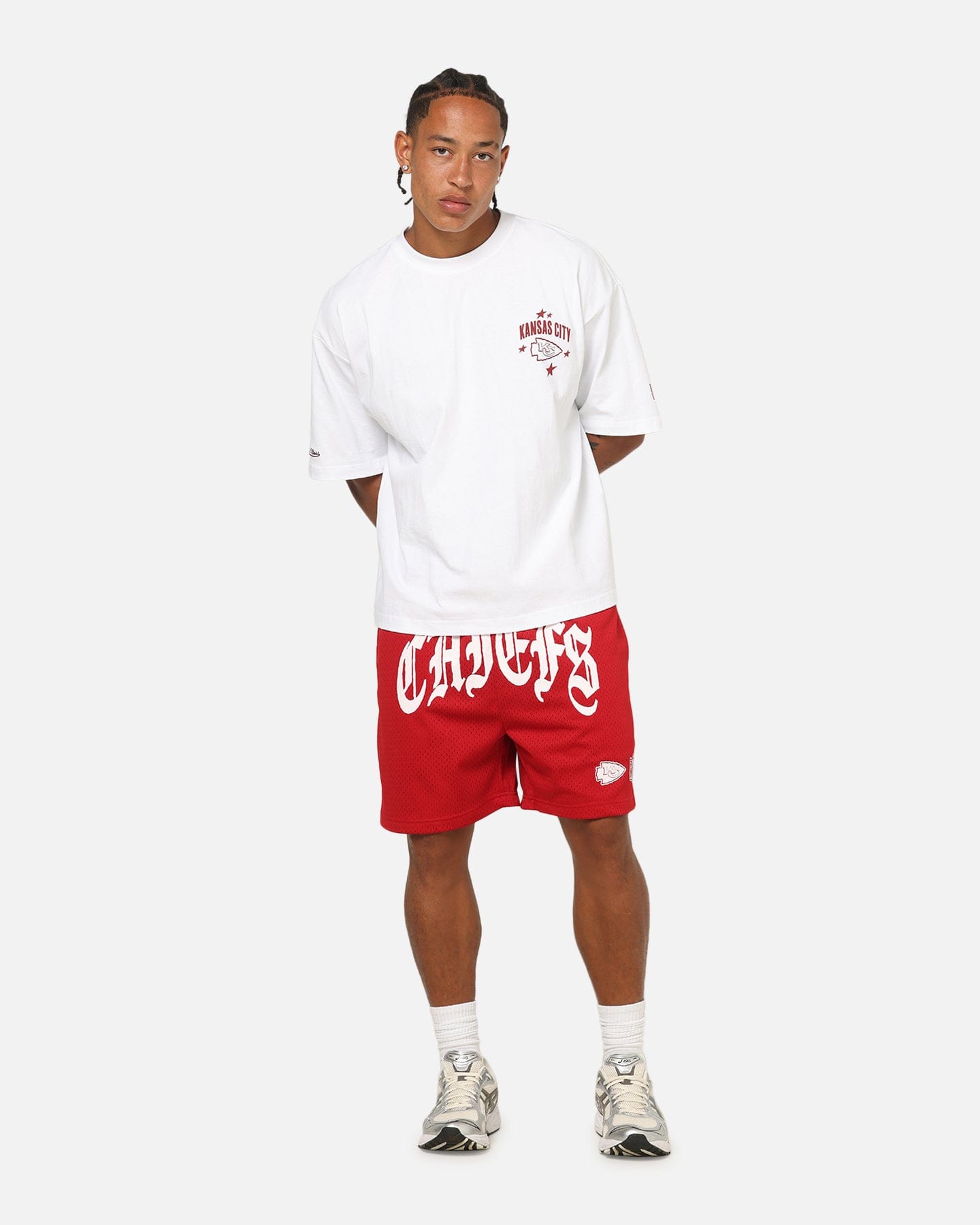 Mitchell & NESS Kansas City Chiefs Arch Script Shorts Red