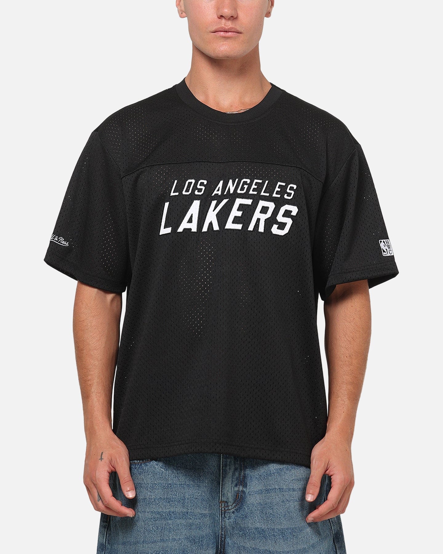 Mitchell & NESS Los Angeles Lakers Basketball Mesh T - Shirt Black