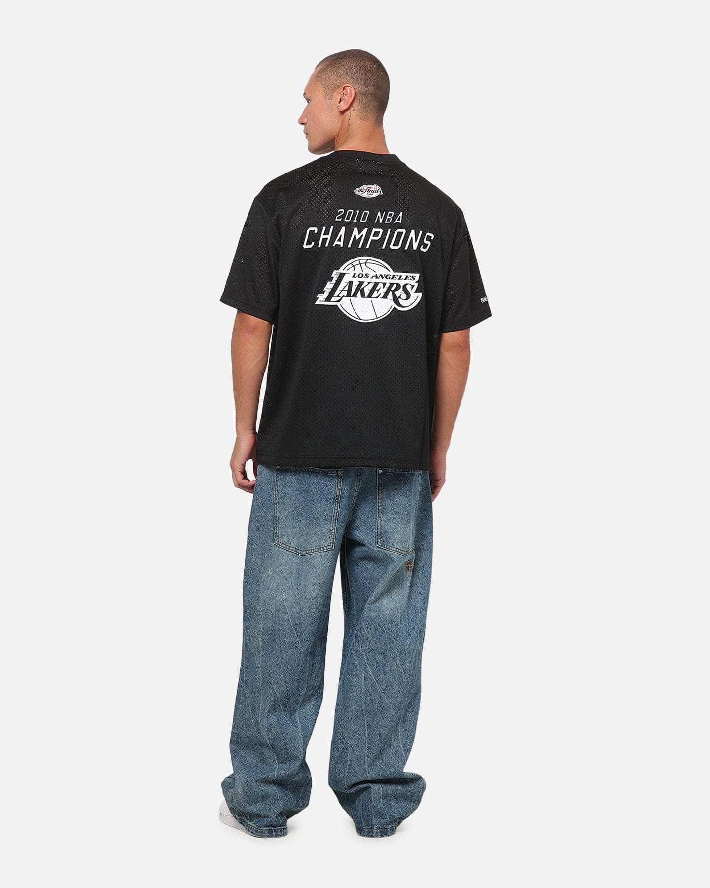 Mitchell & NESS Los Angeles Lakers Basketball Mesh T - Shirt Black