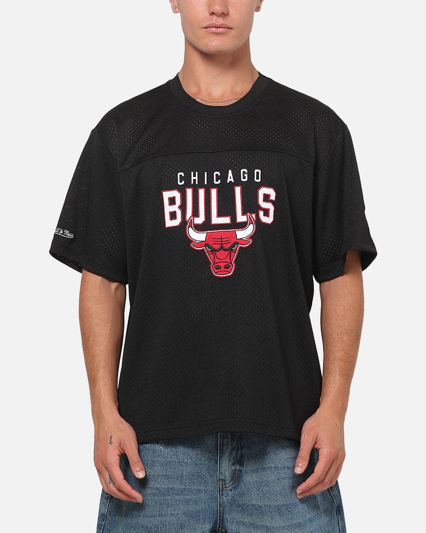 Mitchell & NESS Chicago Bulls Basketball Mesh T - Shirt Black