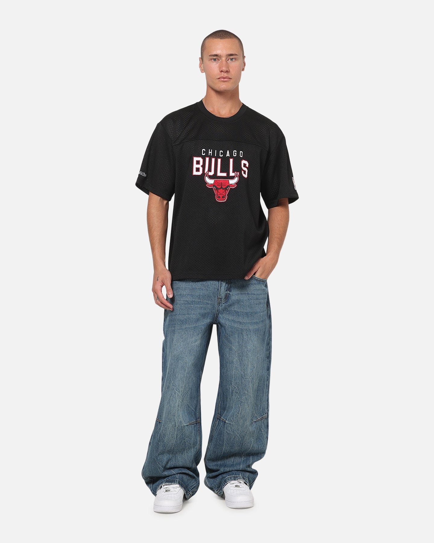 Mitchell & NESS Chicago Bulls Basketball Mesh T - Shirt Black