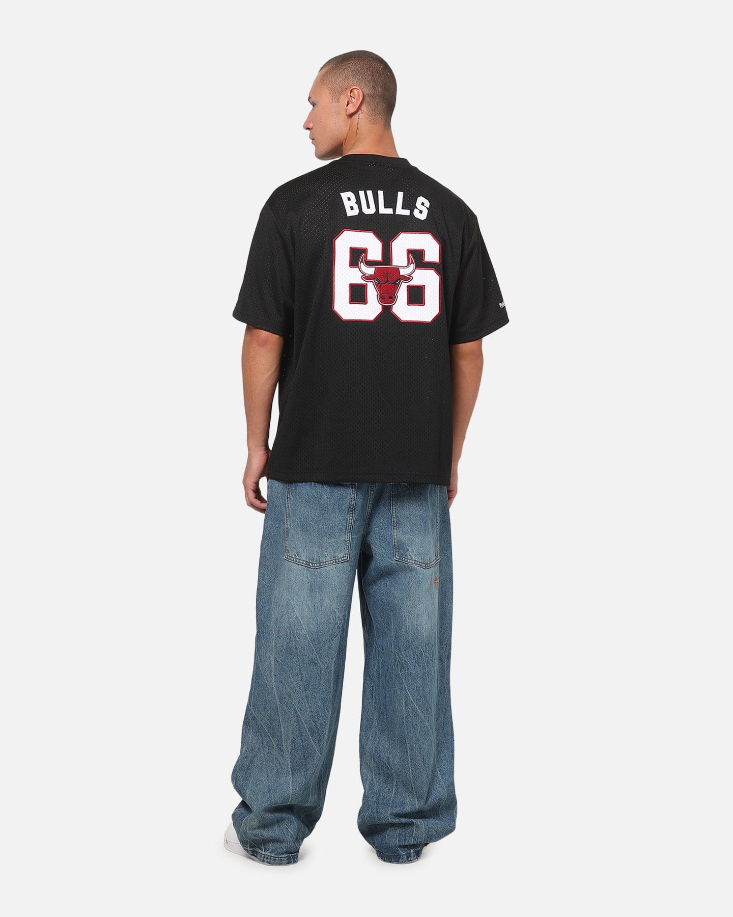 Mitchell & NESS Chicago Bulls Basketball Mesh T - Shirt Black