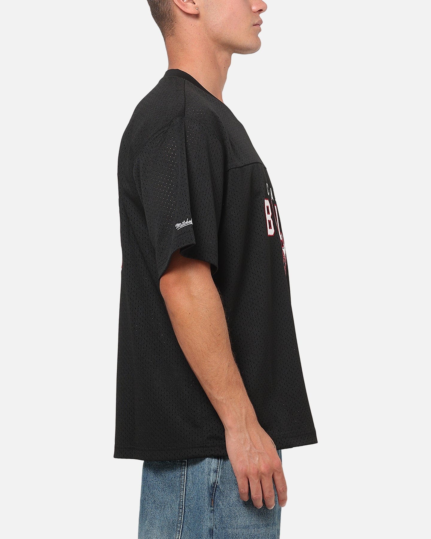 Mitchell & NESS Chicago Bulls Basketball Mesh T - Shirt Black