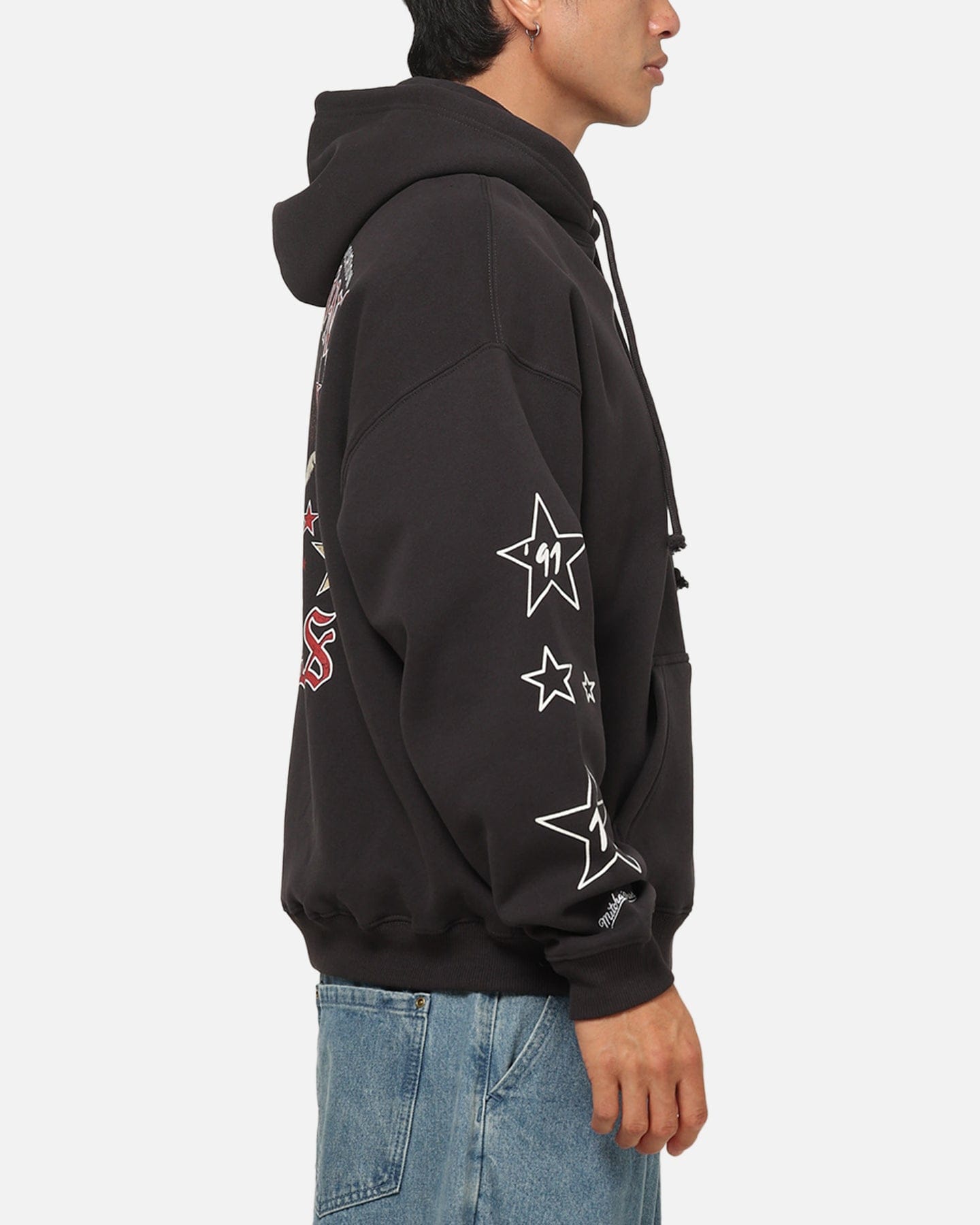 Mitchell & NESS Chicago Bulls Blackletter Champs Box Hoodie Washed Black