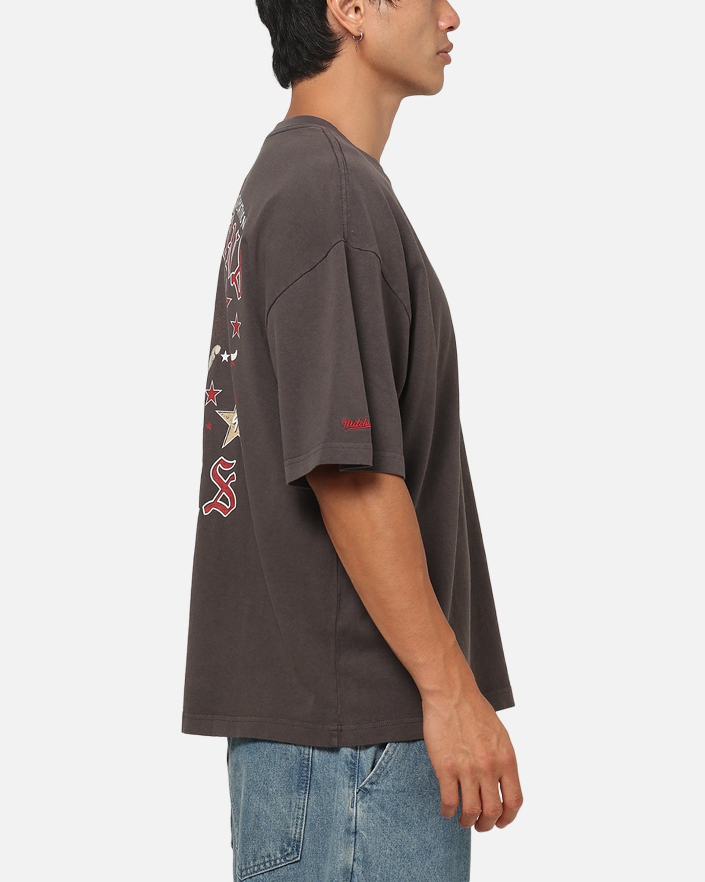 Mitchell & NESS Chicago Bulls Blackletter Champs Box T - Shirt Slate
