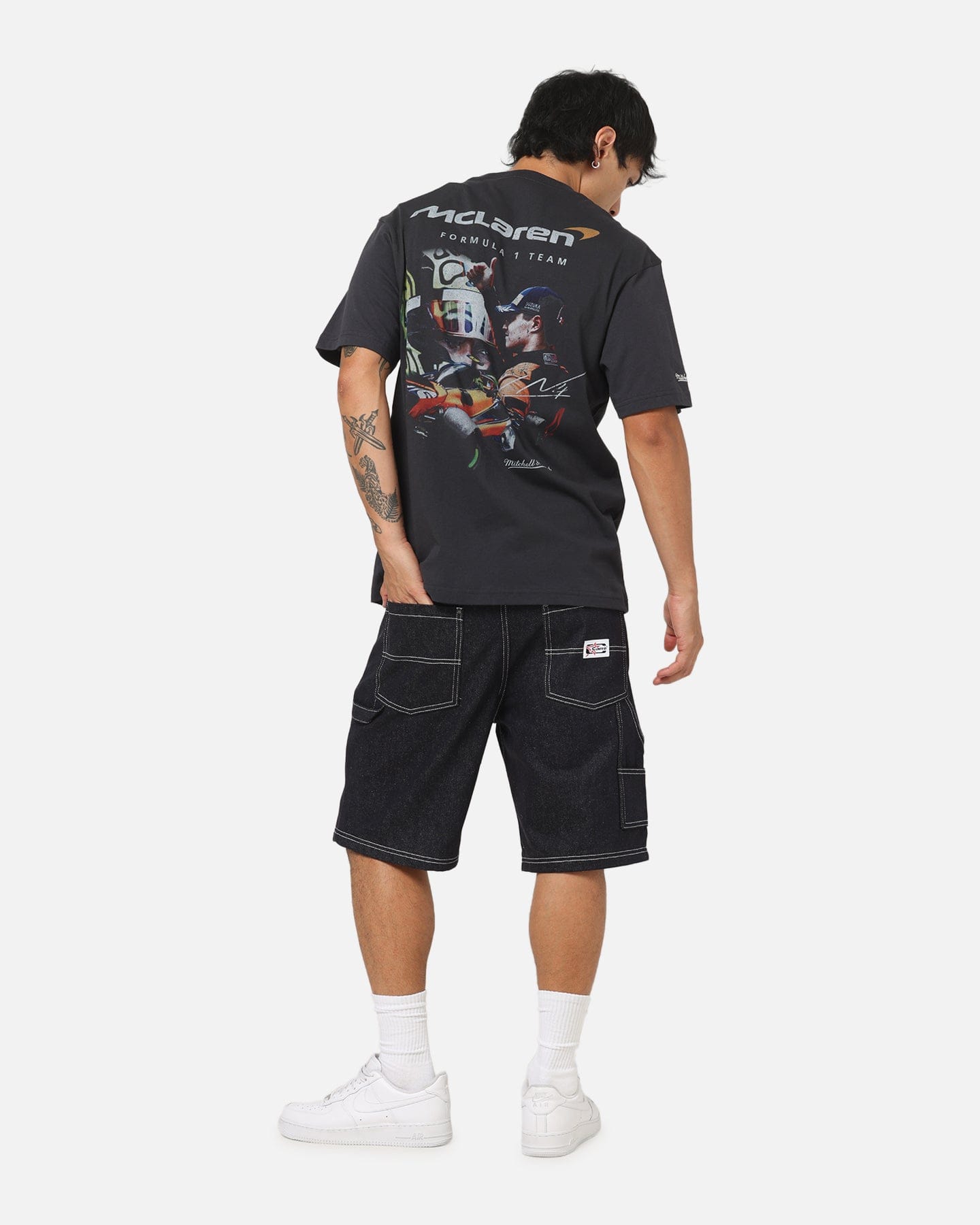 Mitchell & NESS x Mclaren Lando Norris Signature T - Shirt Washed Black