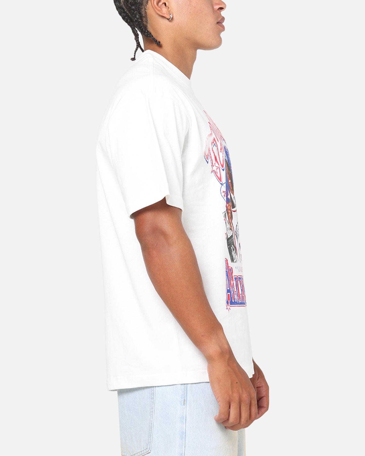 Mitchell & NESS Allen Iverson Star Burster T - Shirt Vintage White