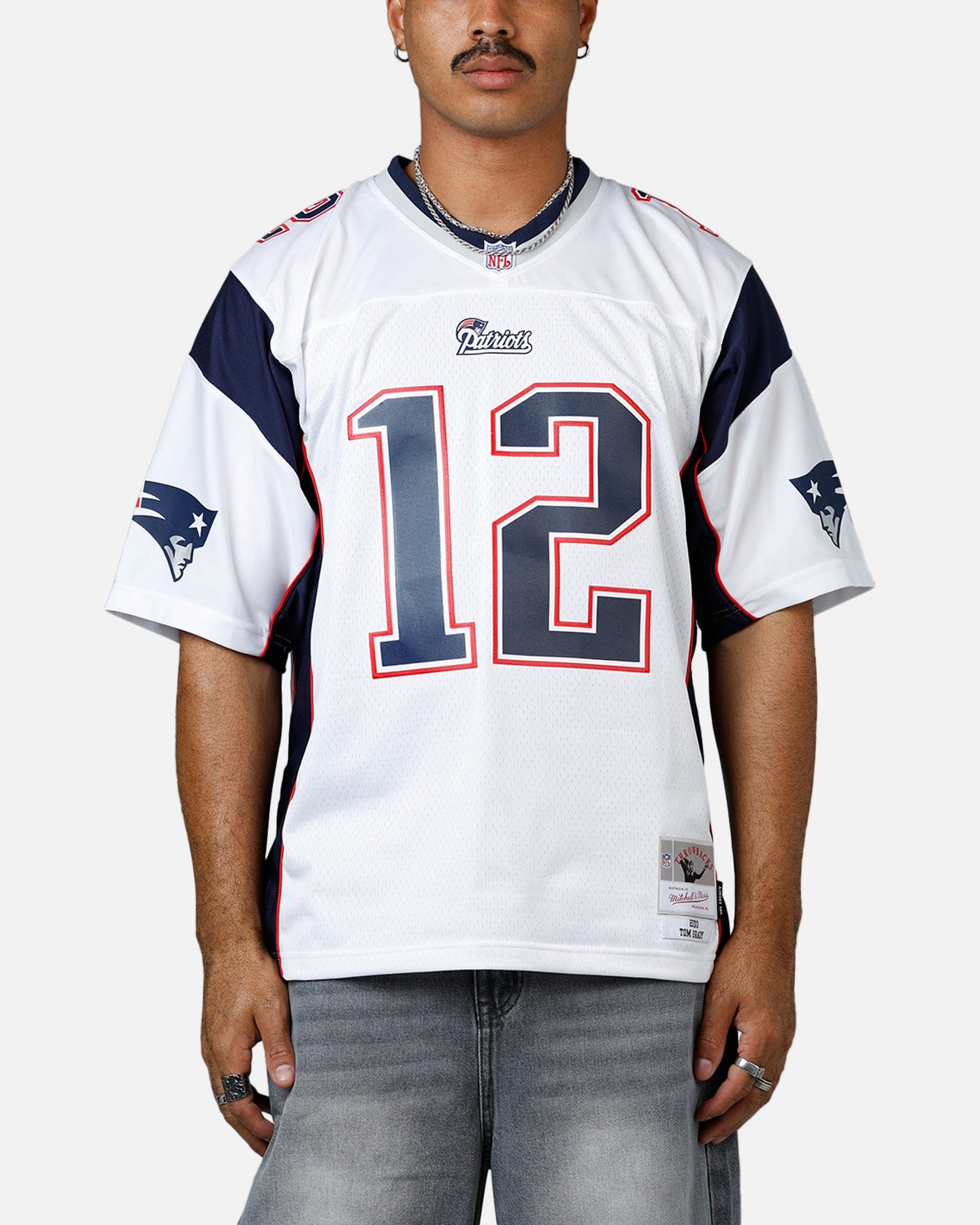 Mitchell & NESS New England Patriots Tom Brady #12 2000 Road Jersey White