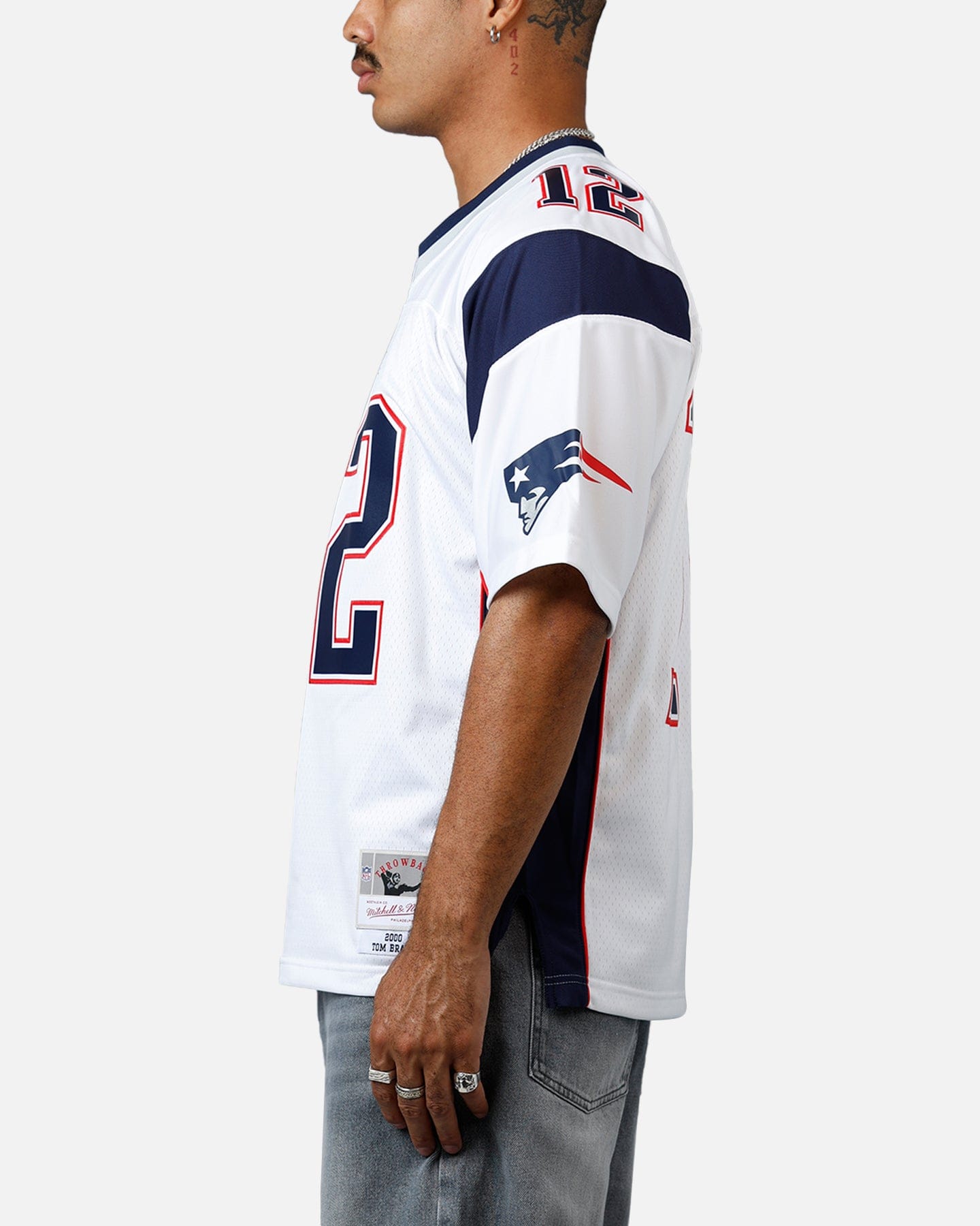 Mitchell & NESS New England Patriots Tom Brady #12 2000 Road Jersey White